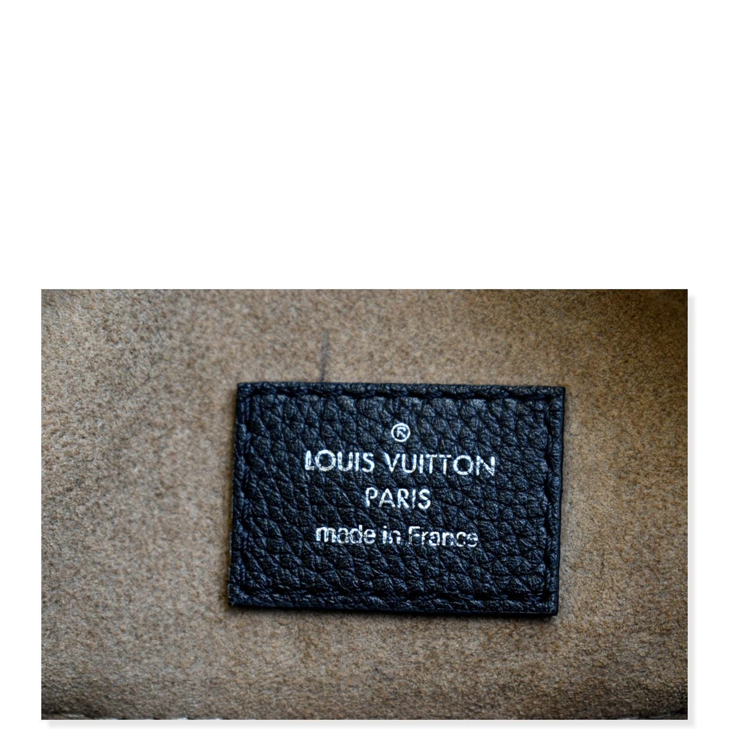 LOUIS VUITTON Babylone Monogram Mahina Leather Chain Shoulder Bag Black