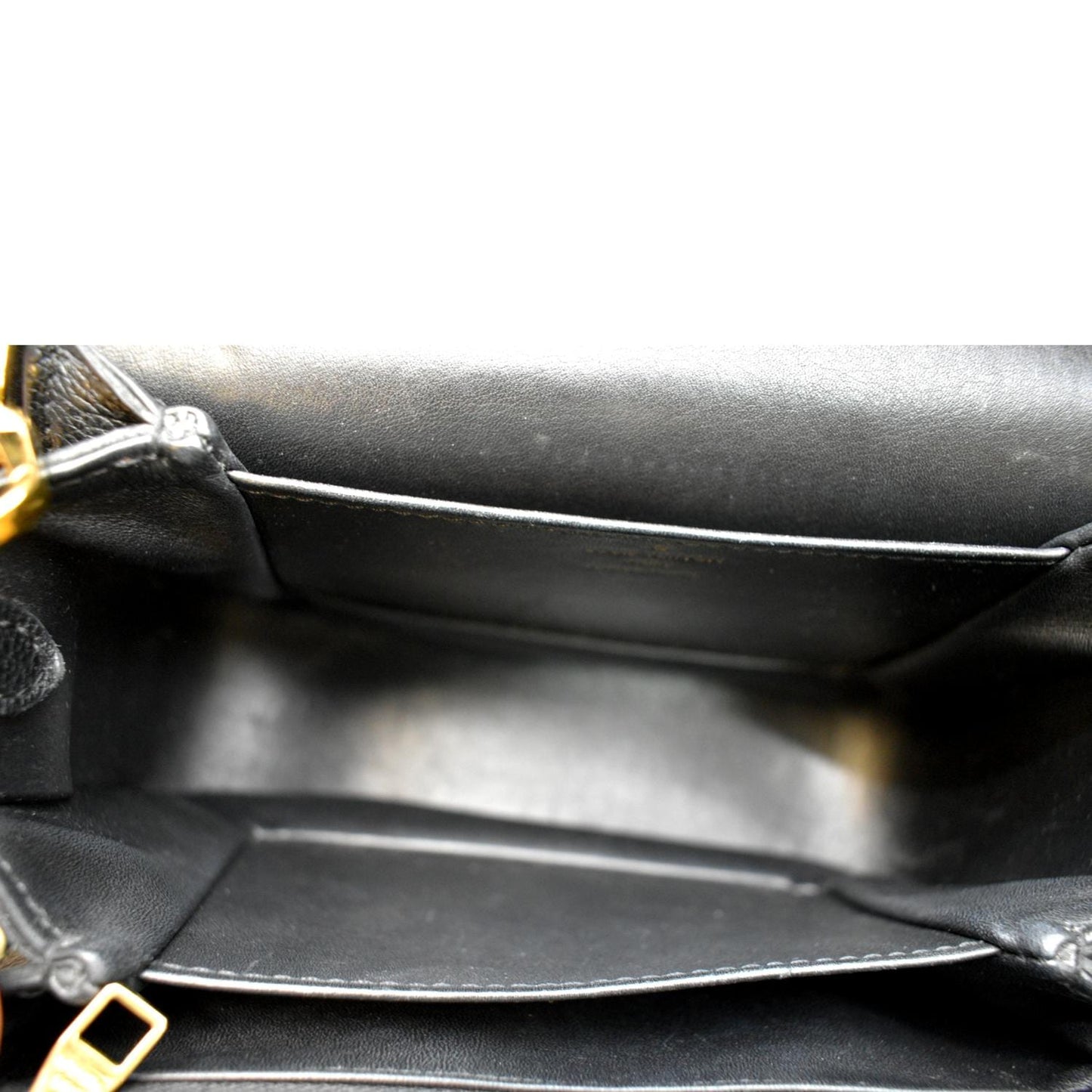 LOUIS VUITTON Vivienne NM Grained  Leather Shoulder Bag Black-