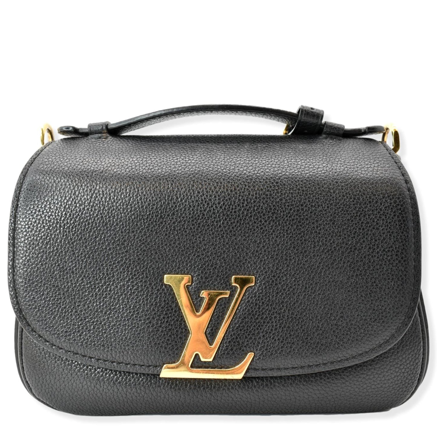 LOUIS VUITTON Vivienne NM Grained  Leather Shoulder Bag Black-