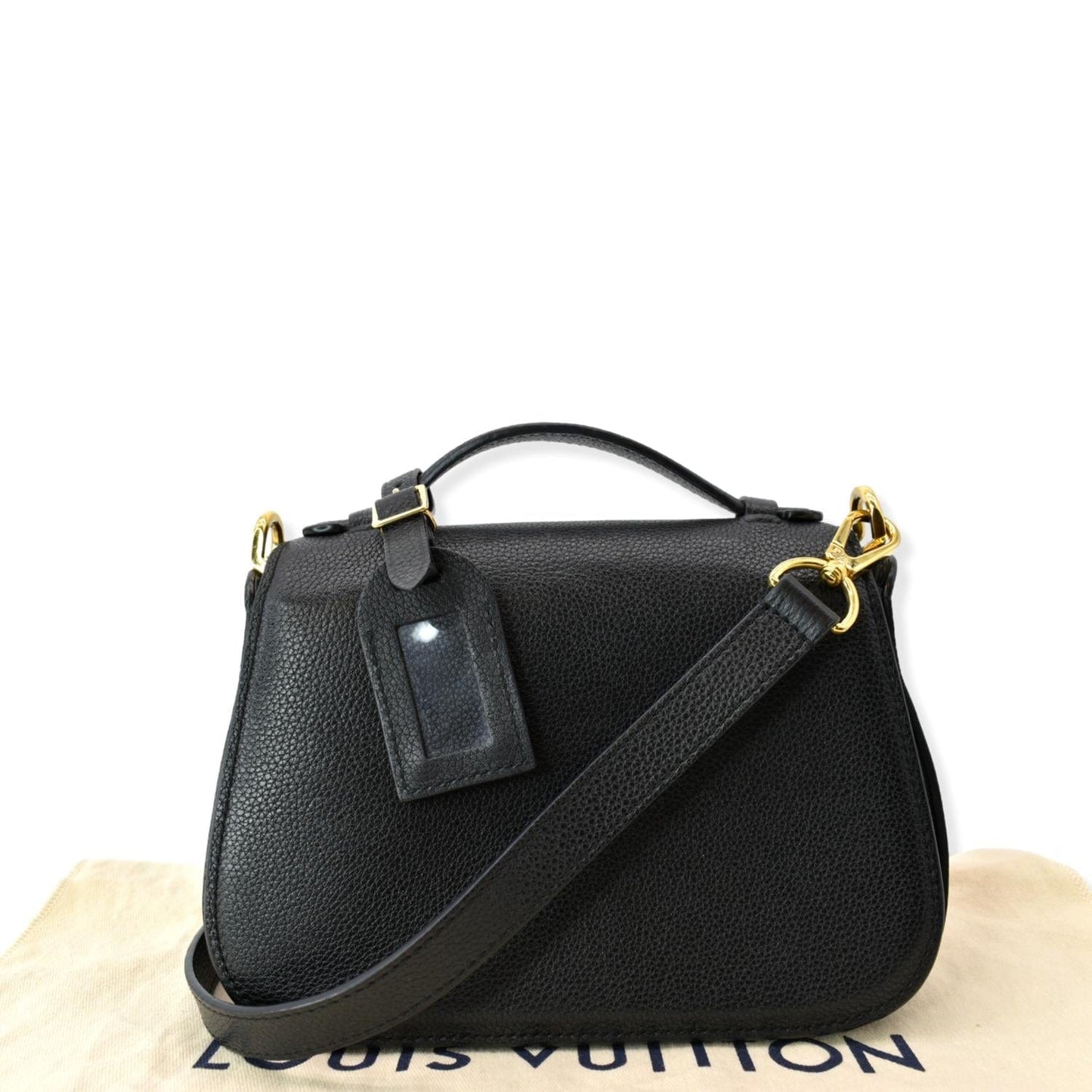 LOUIS VUITTON Vivienne NM Grained  Leather Shoulder Bag Black-
