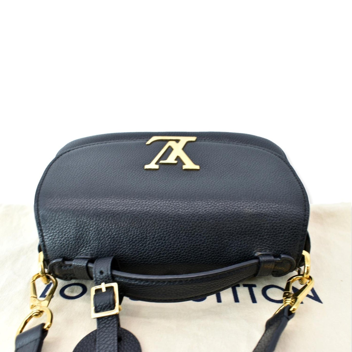 LOUIS VUITTON Vivienne NM Grained  Leather Shoulder Bag Black-