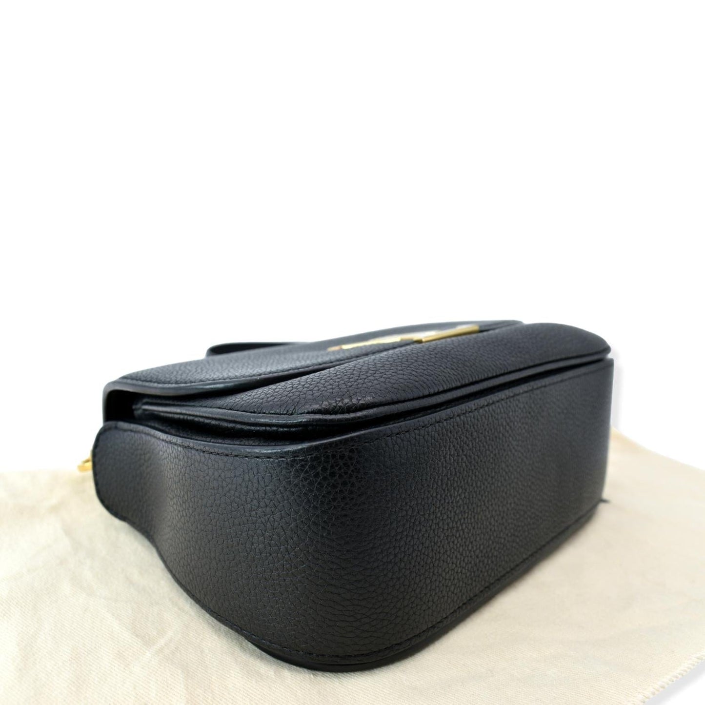 LOUIS VUITTON Vivienne NM Grained  Leather Shoulder Bag Black-