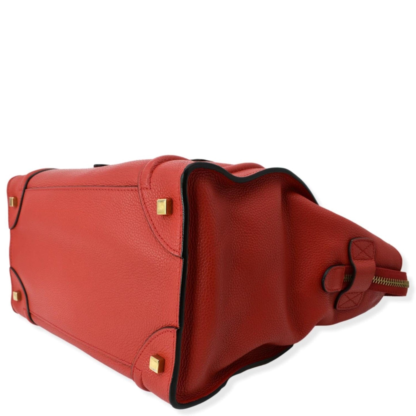CELINE Luggage Leather Minai Tote Bag Red