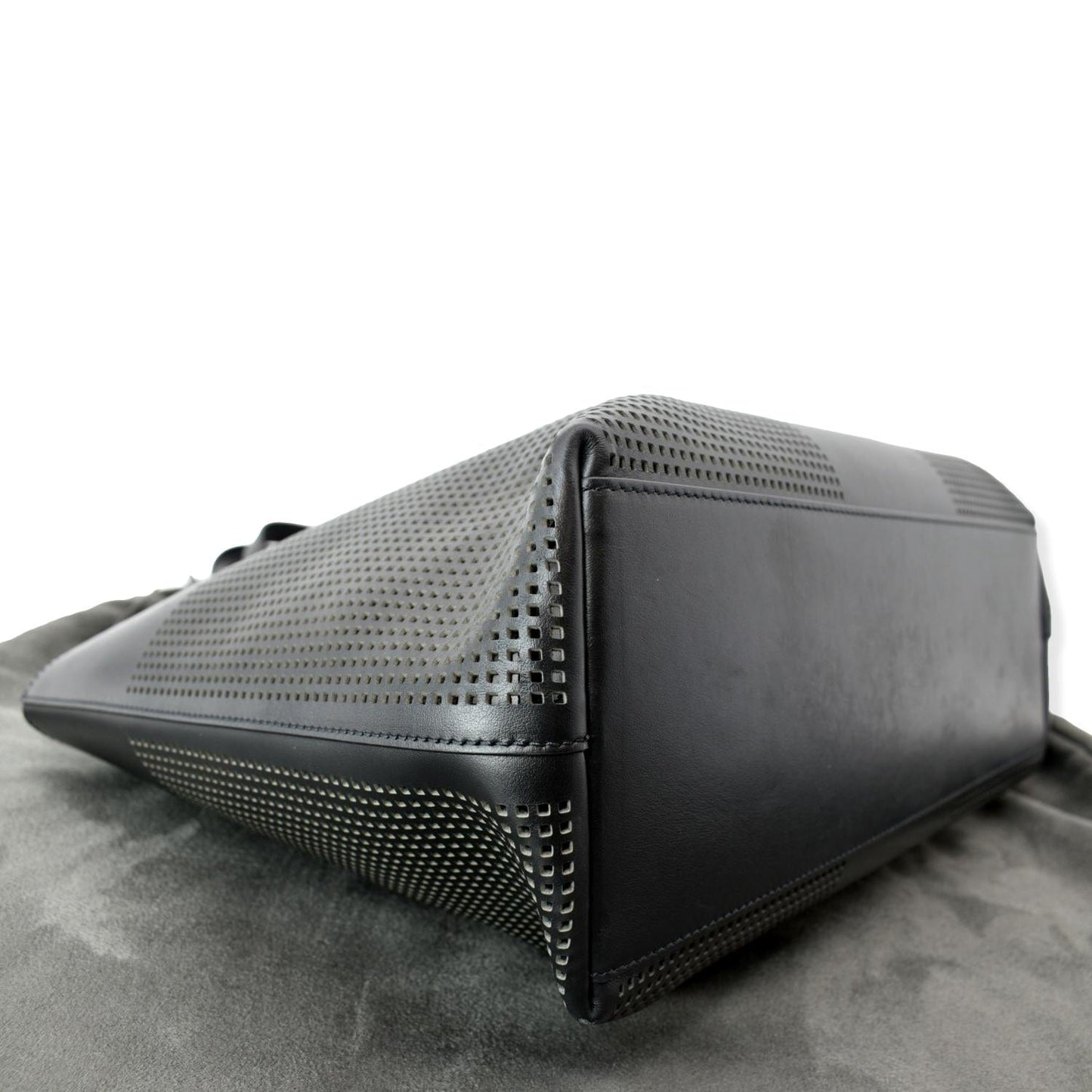 TOM FORD East/West Graphic T Perforated Leather Tote Bag Black