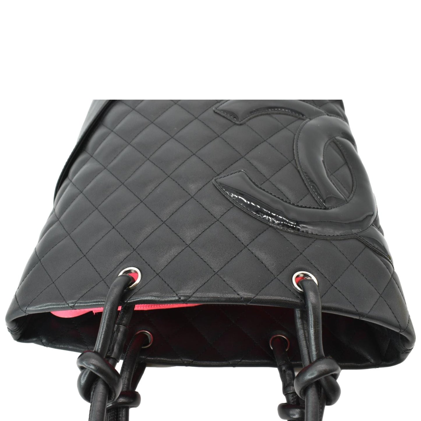 CHANEL Cambon Ligne Quilted Calfskin Leather Tote Bag Black