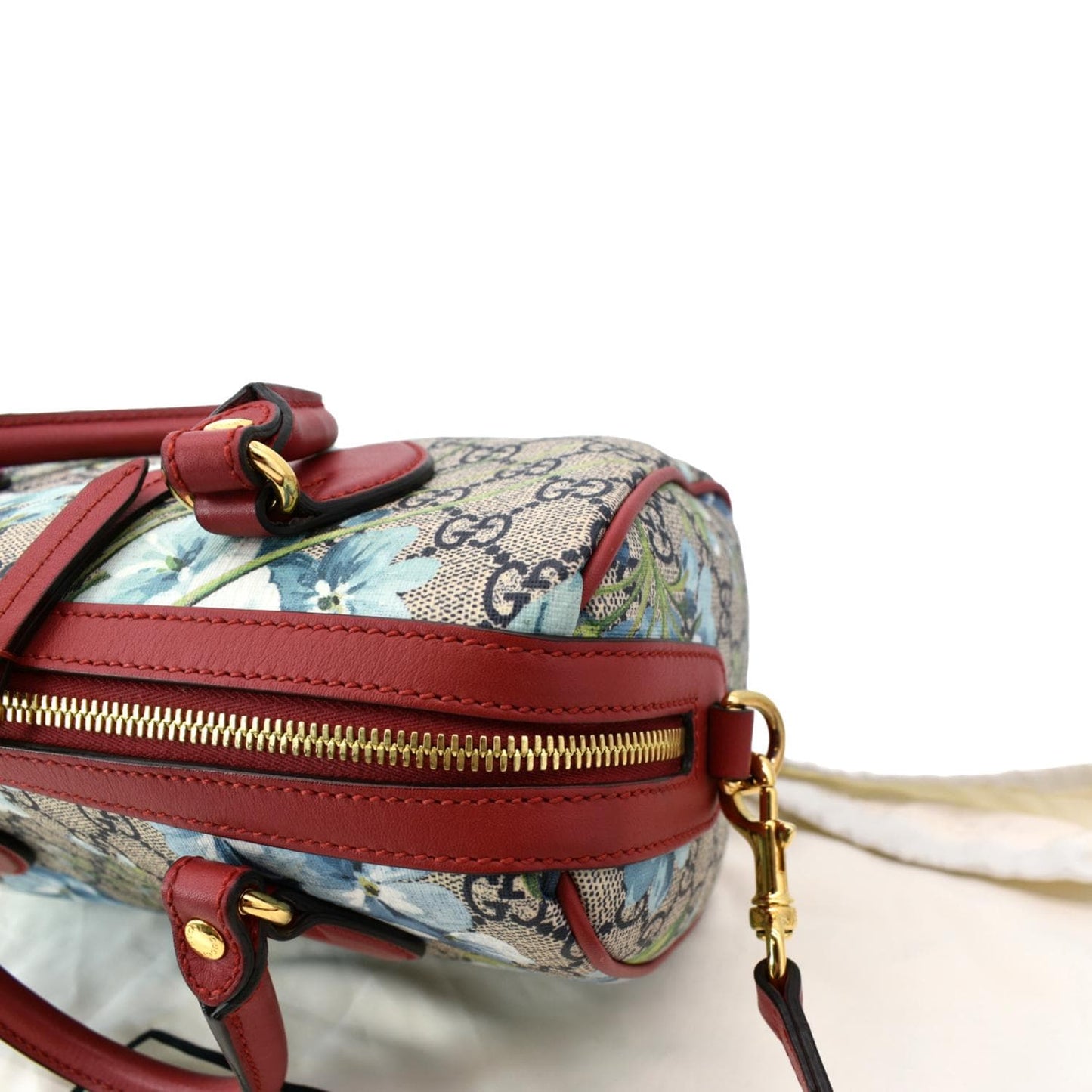 GUCCI Floral Blooms Small GG Supreme Monogram Boston Bag 546314