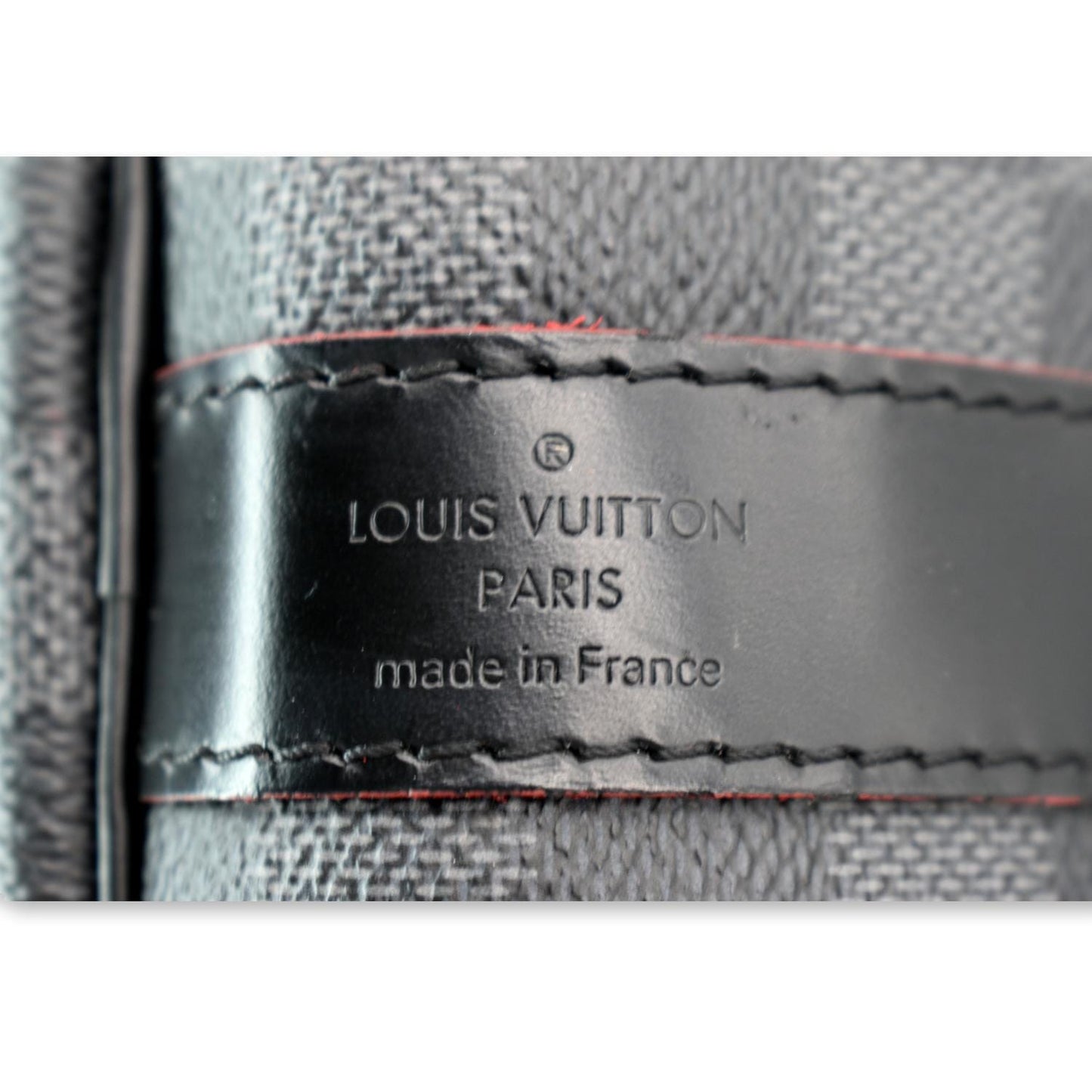 LOUIS VUITTON Keepall 55 Damier Graphite Bandouliere Travel Bag Black