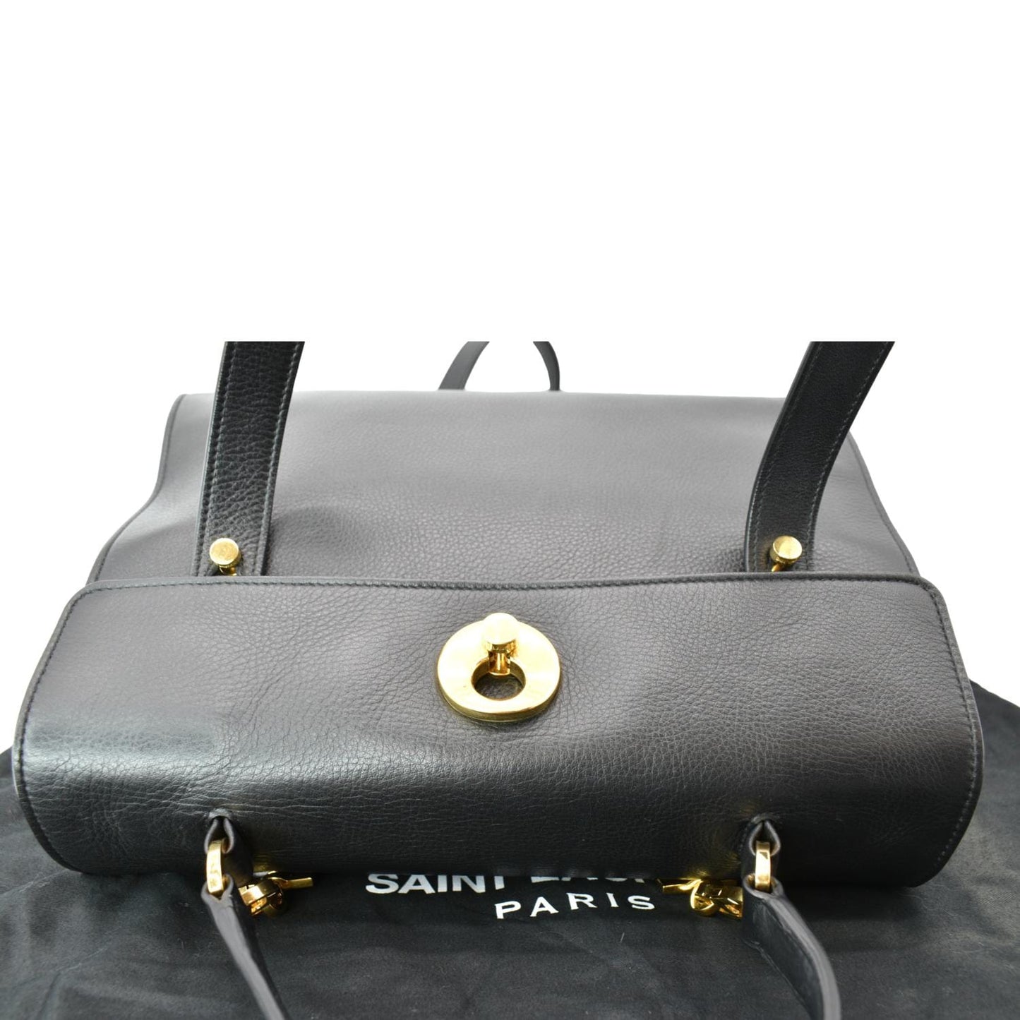 YVES SAINT LAURENT M  Two Medium Calfskin Satchel Shoulder Bag Black