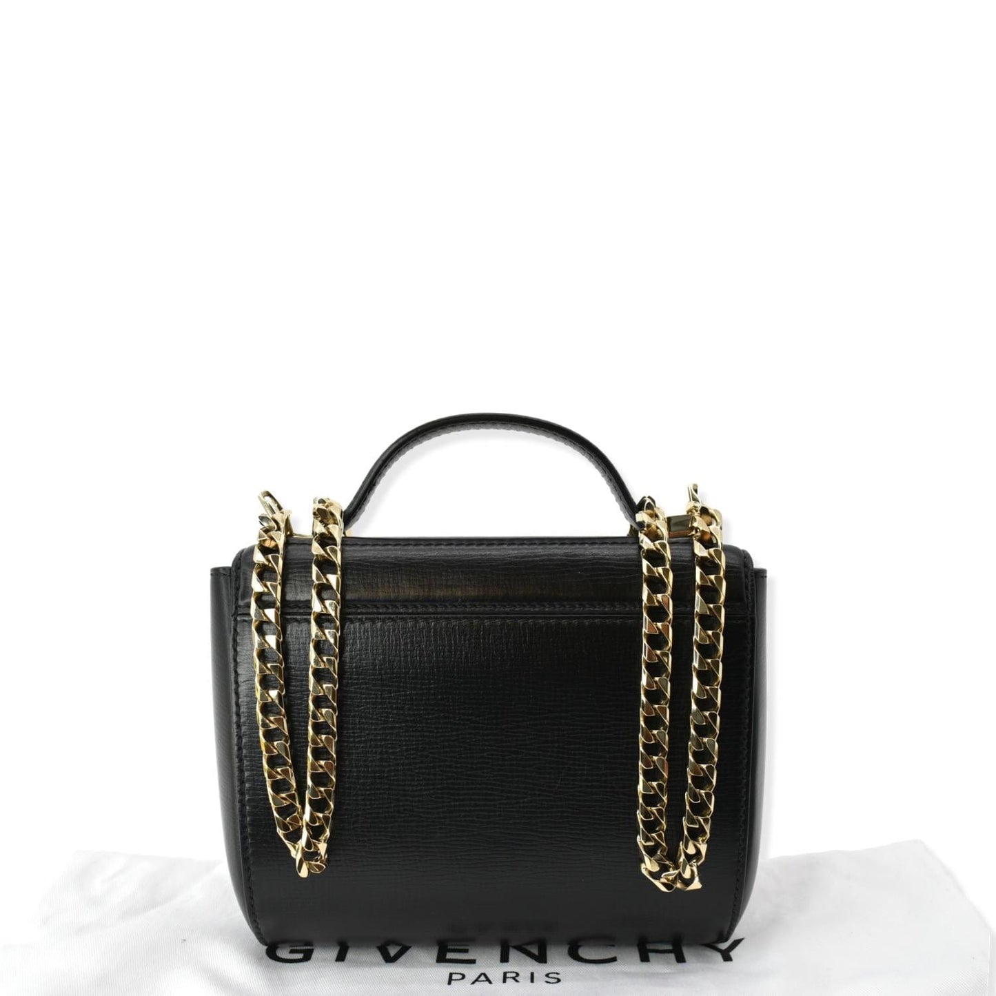 GIVENCHY Mini Pandora Box  Leather Chain Crossbody Bag Black