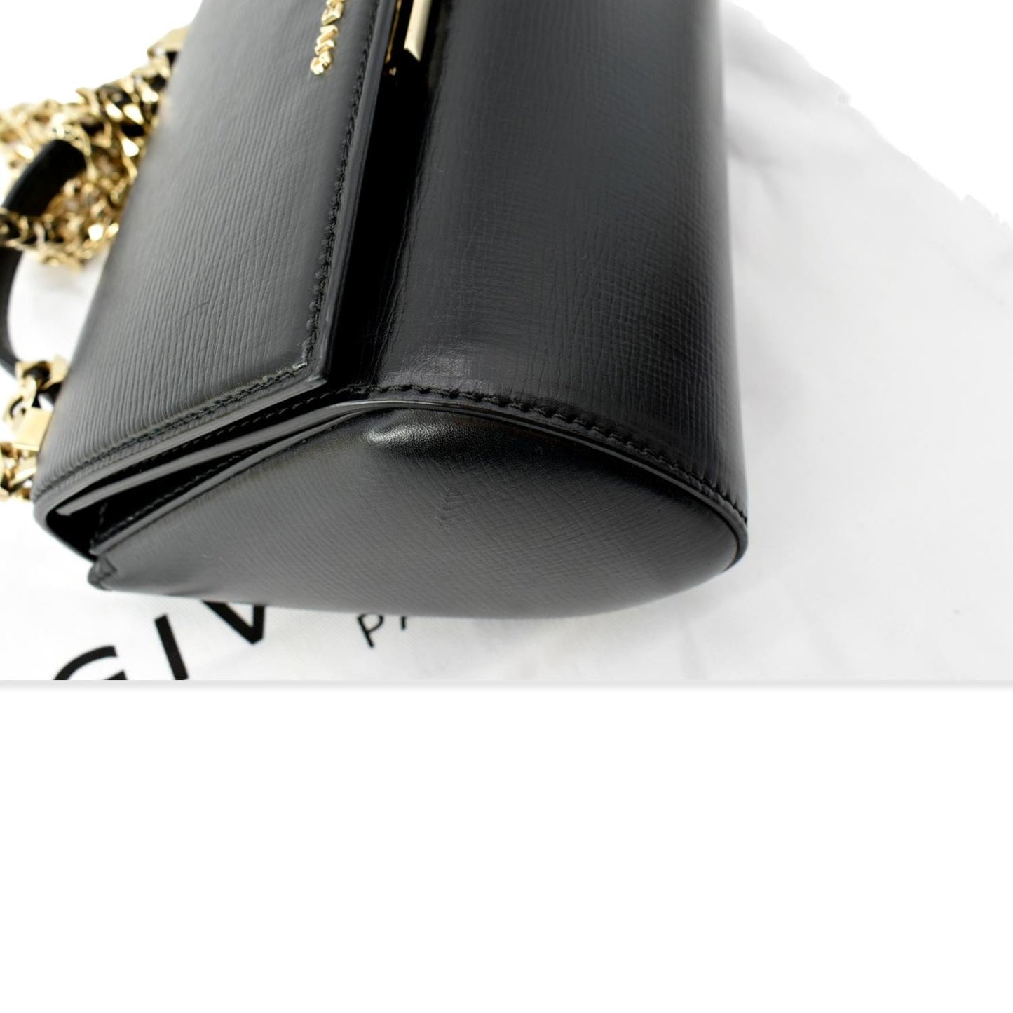 GIVENCHY Mini Pandora Box  Leather Chain Crossbody Bag Black
