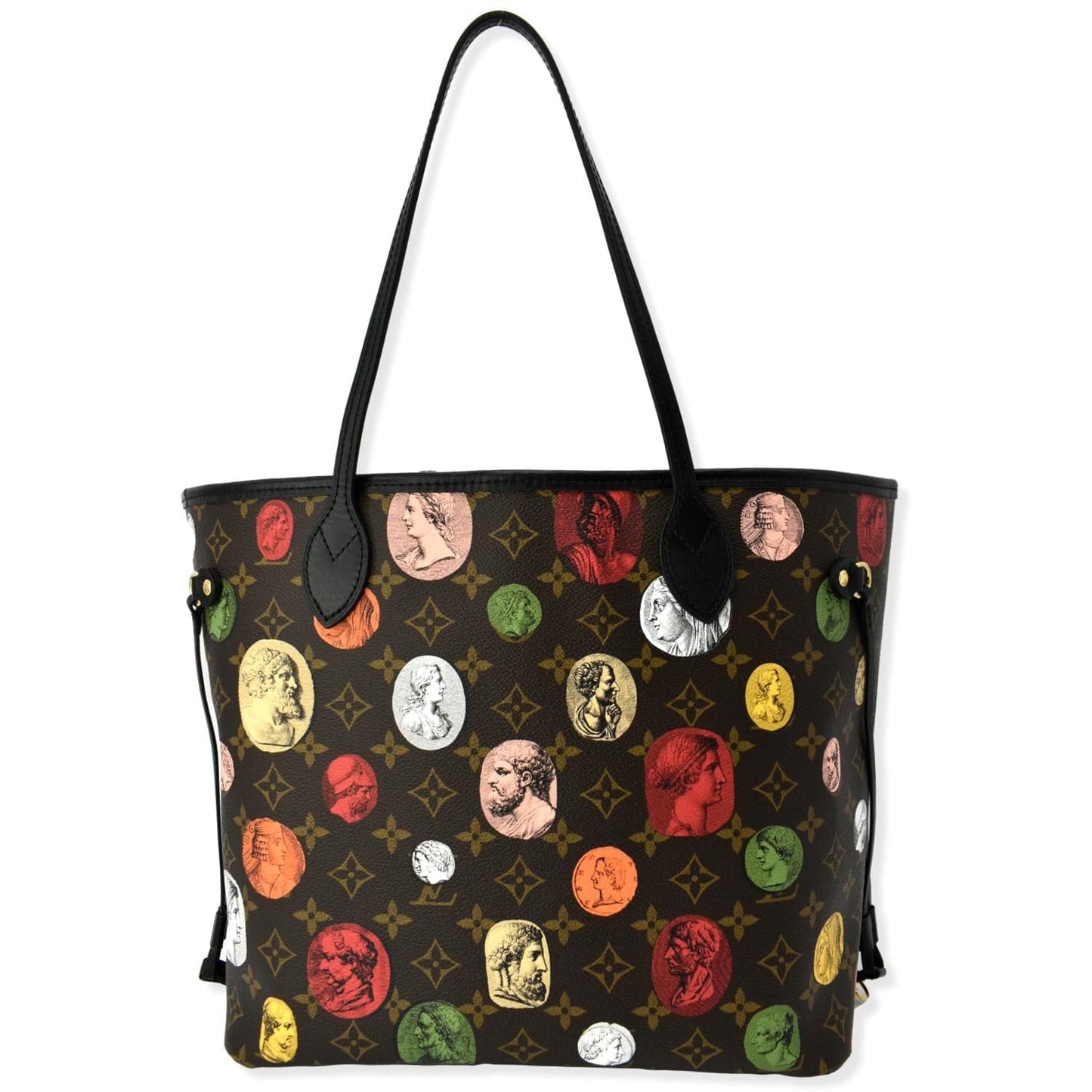 LOUIS VUITTON Neverfull MM x Fornasetti Cameo Monogram Canvas Tote Bag Brown - Hot Deals