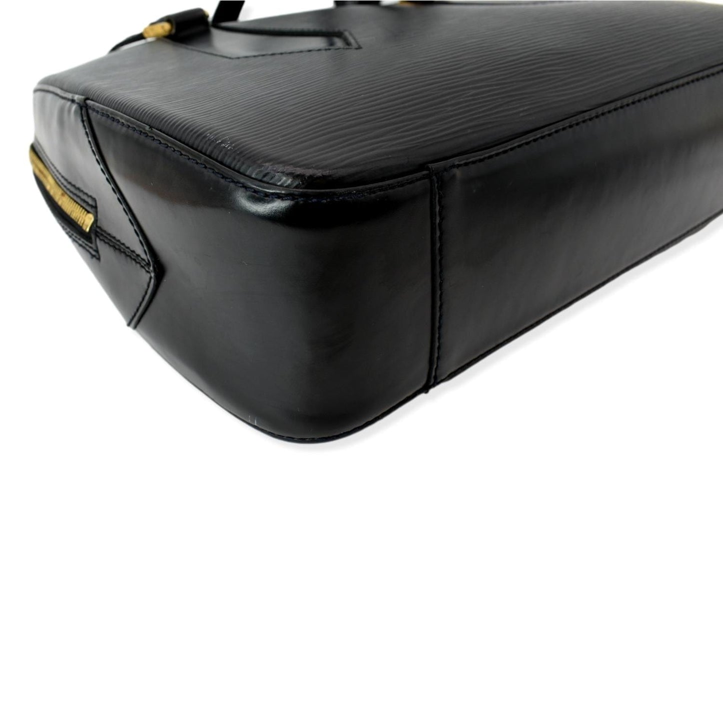 LOUIS VUITTON Voltaire Epi Leather Shoulder Bag Black