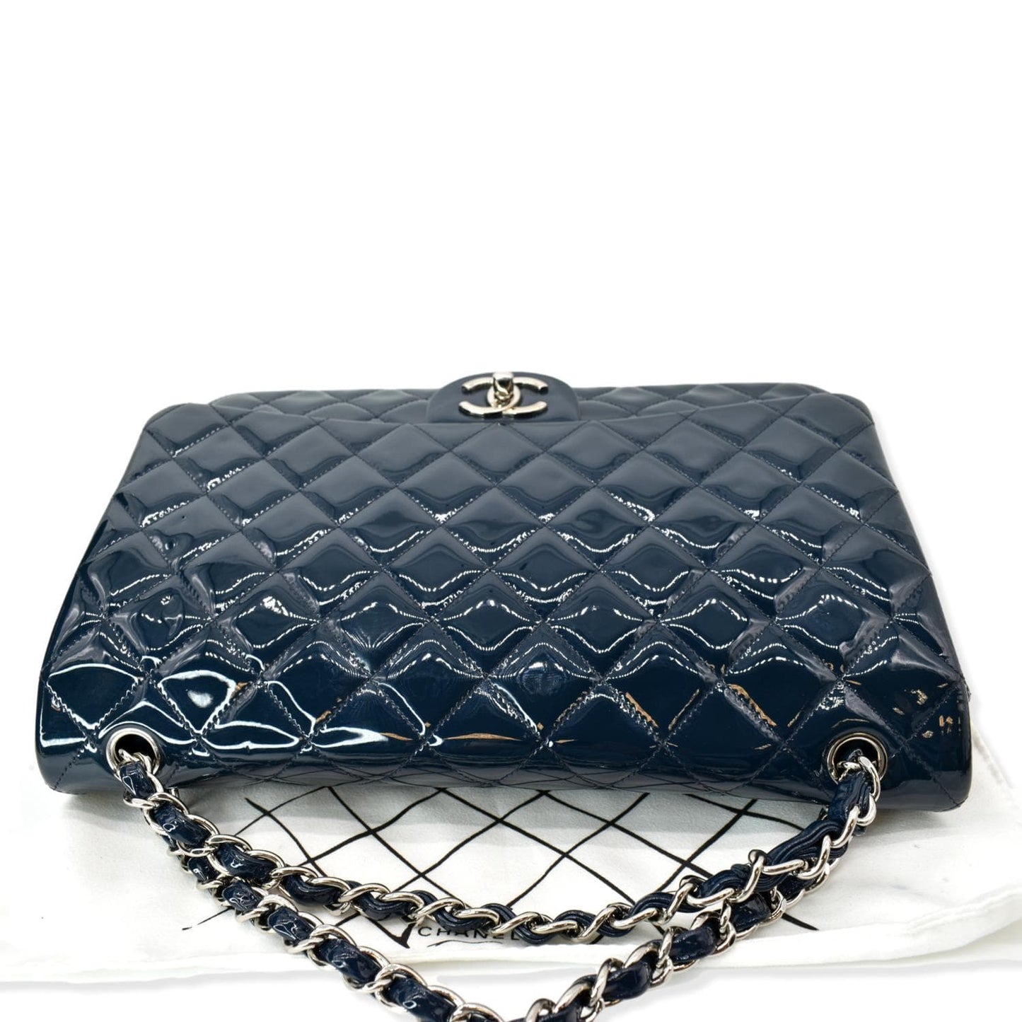 CHANEL Classic Maxi Double Flap Quilted New 1:1 Rep Leather Shoulder Bag Marine
