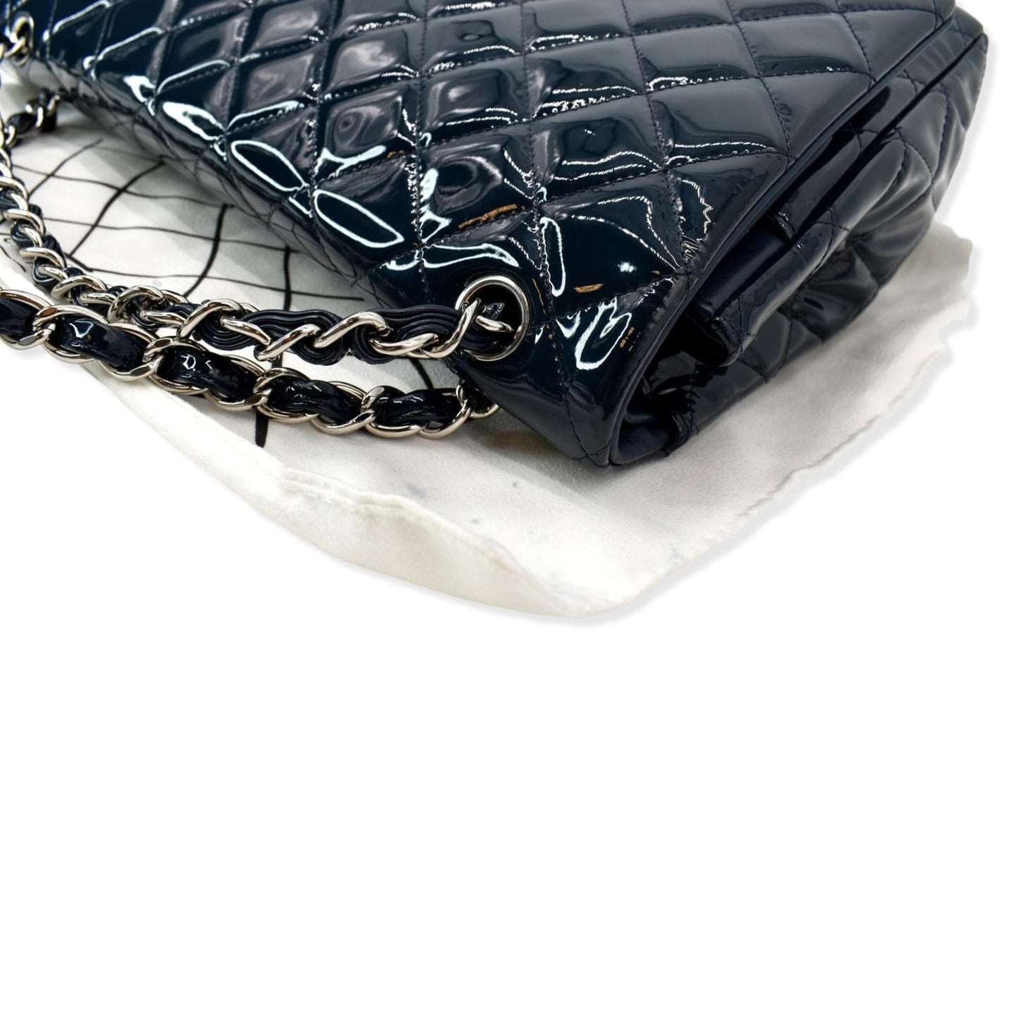 CHANEL Classic Maxi Double Flap Quilted New 1:1 Rep Leather Shoulder Bag Marine
