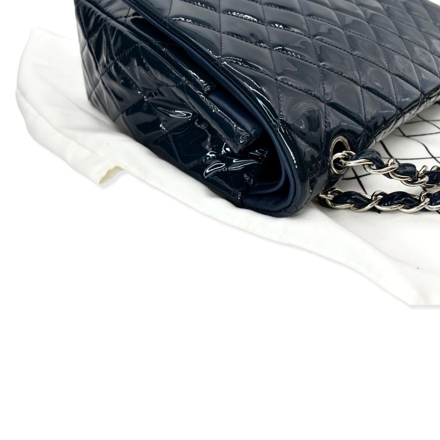 CHANEL Classic Maxi Double Flap Quilted New 1:1 Rep Leather Shoulder Bag Marine