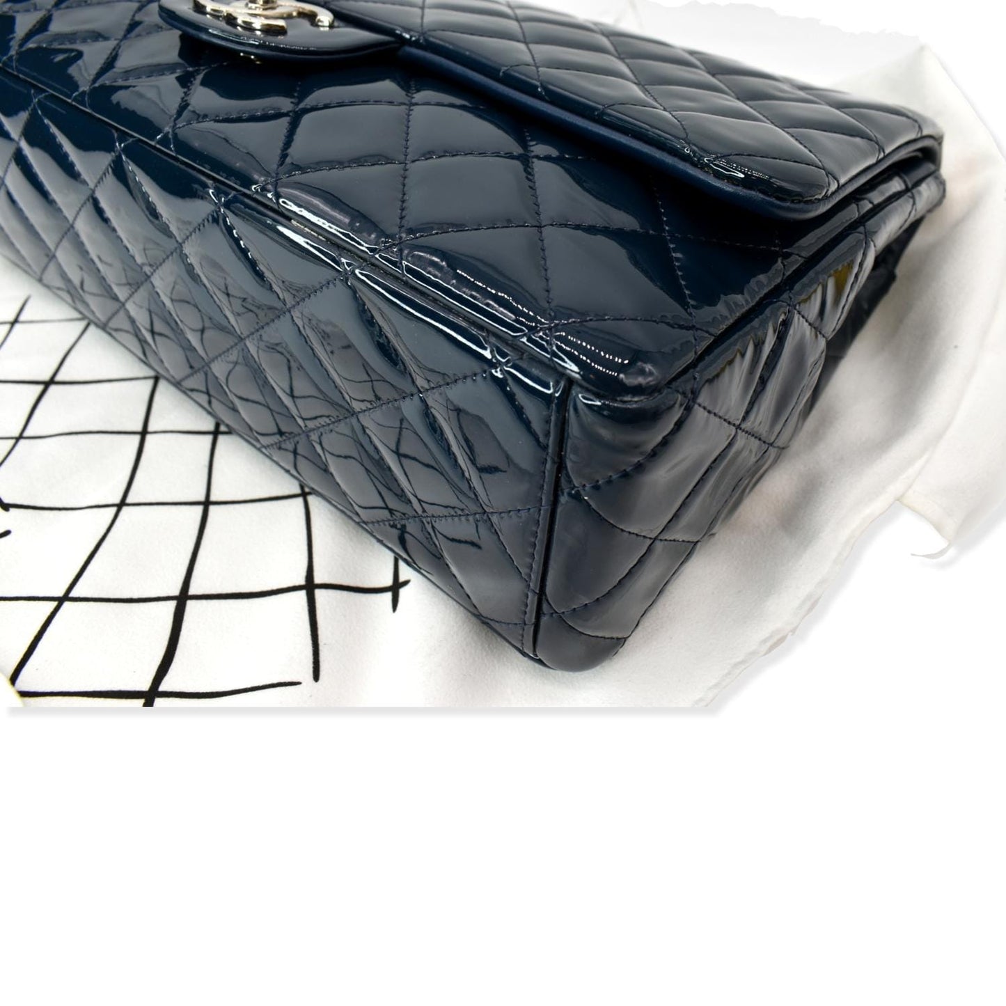 CHANEL Classic Maxi Double Flap Quilted New 1:1 Rep Leather Shoulder Bag Marine