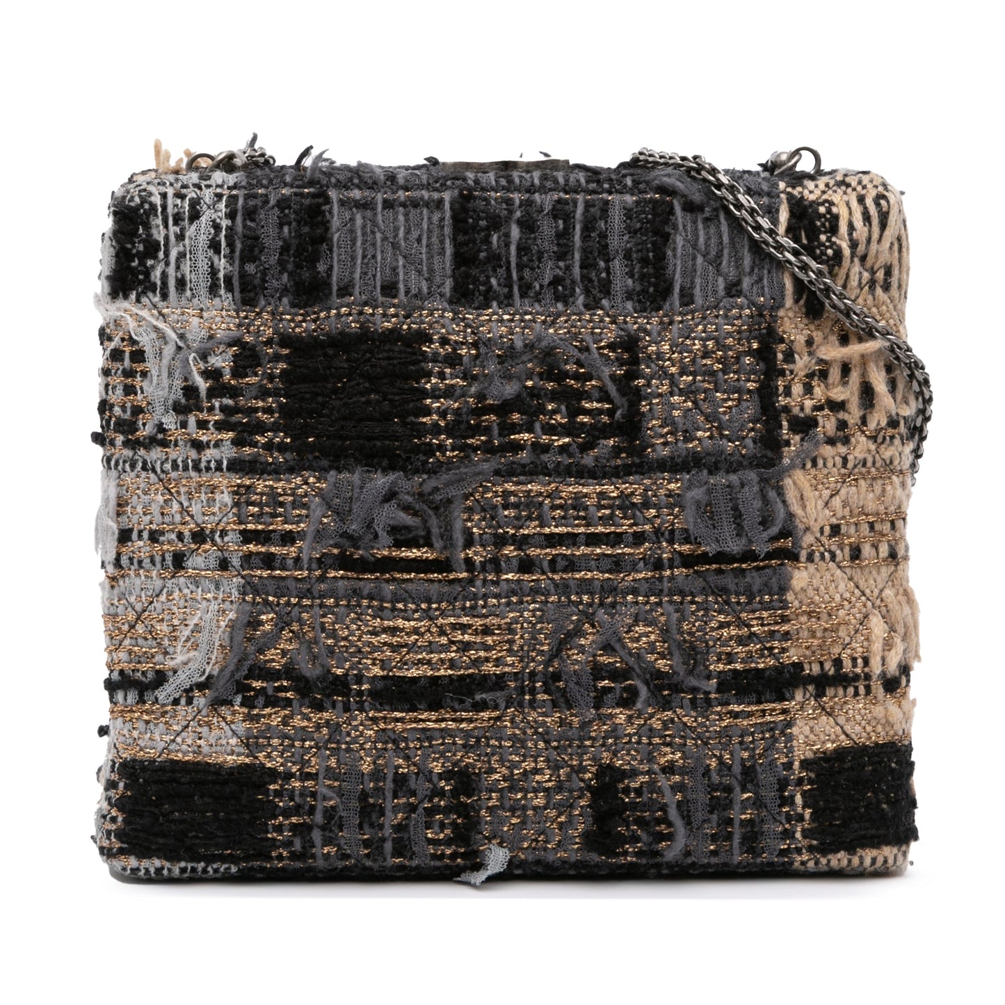 Black Chanel Multicolor Tweed Quadrato Box Crossbody Bag