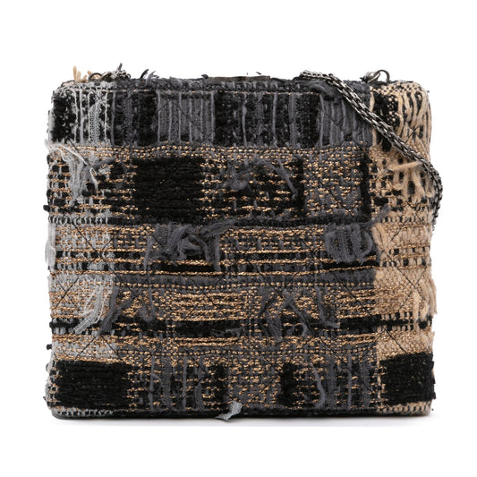 Black Chanel Multicolor Tweed Quadrato Box Crossbody Bag