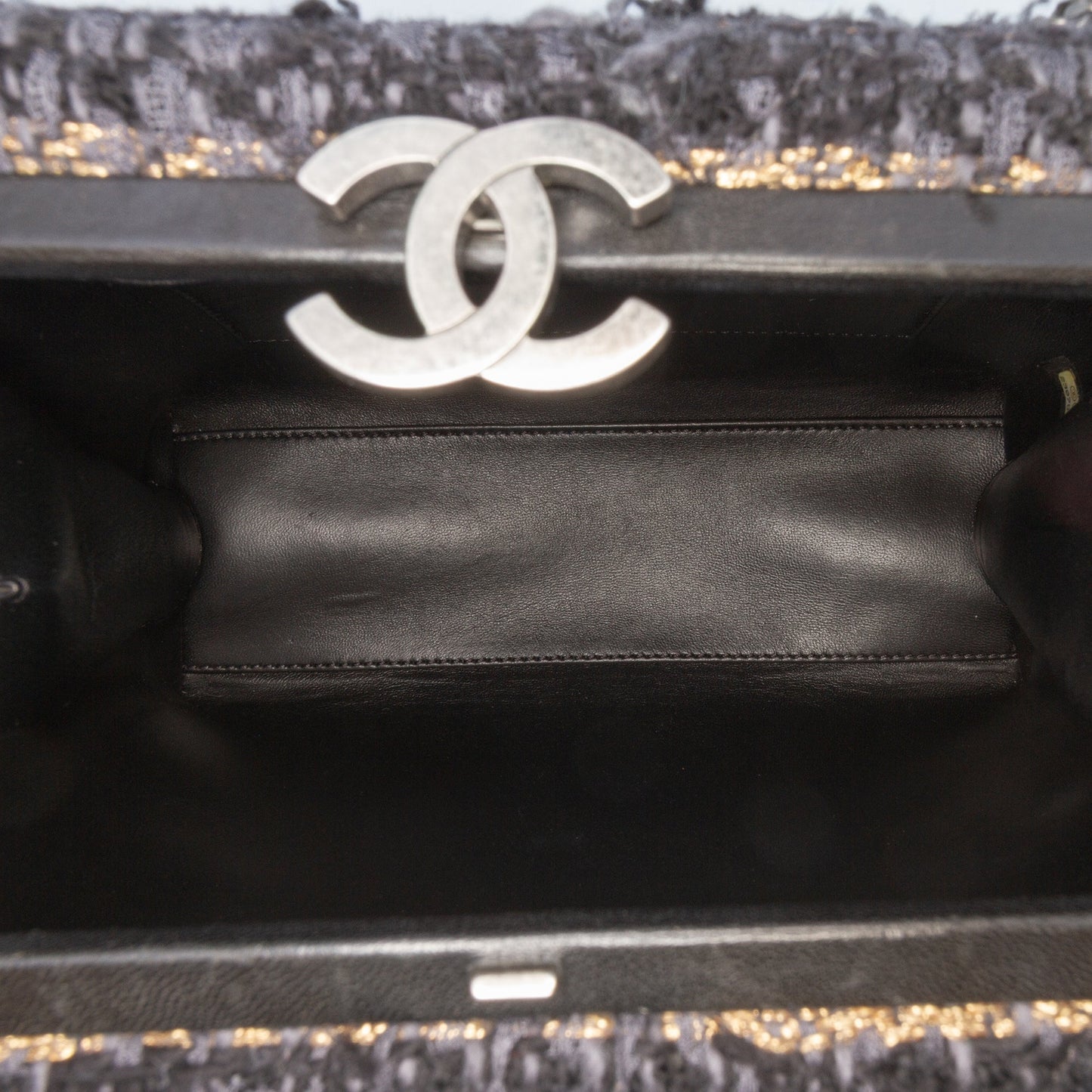 Black Chanel Multicolor Tweed Quadrato Box Crossbody Bag