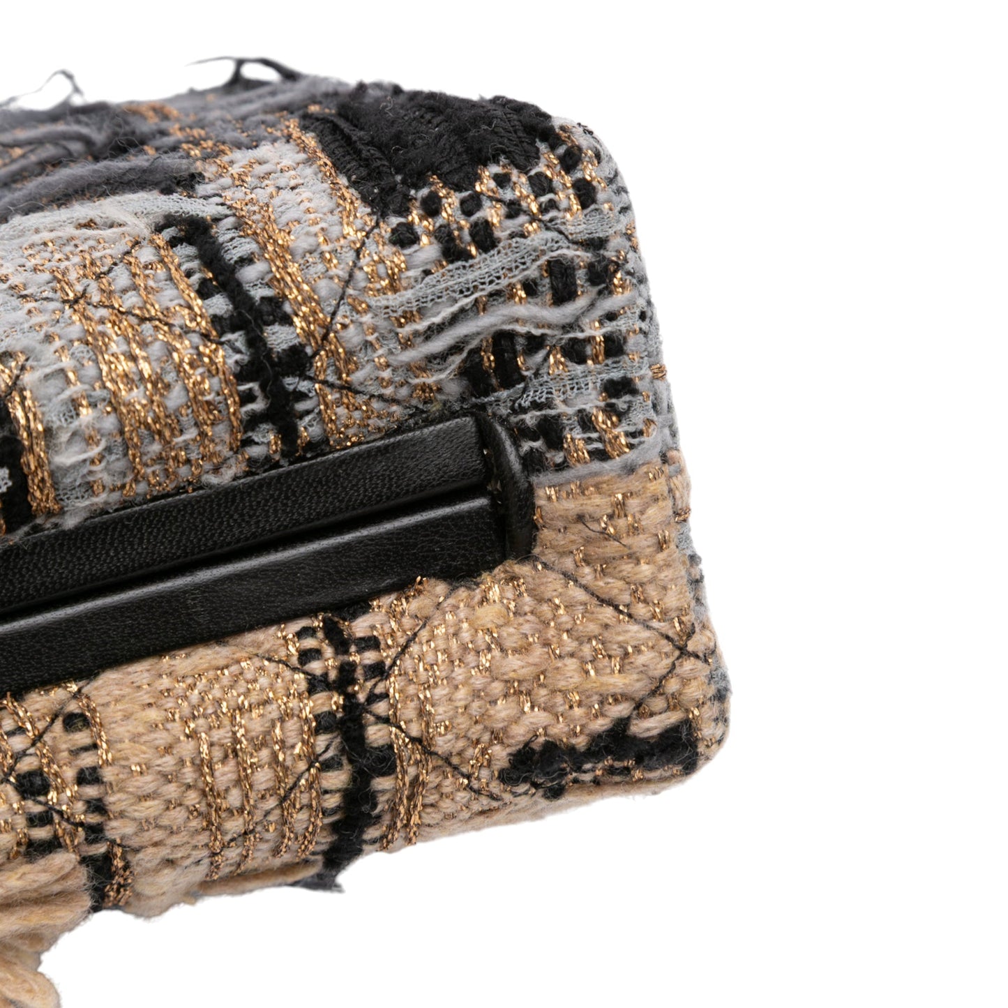 Black Chanel Multicolor Tweed Quadrato Box Crossbody Bag