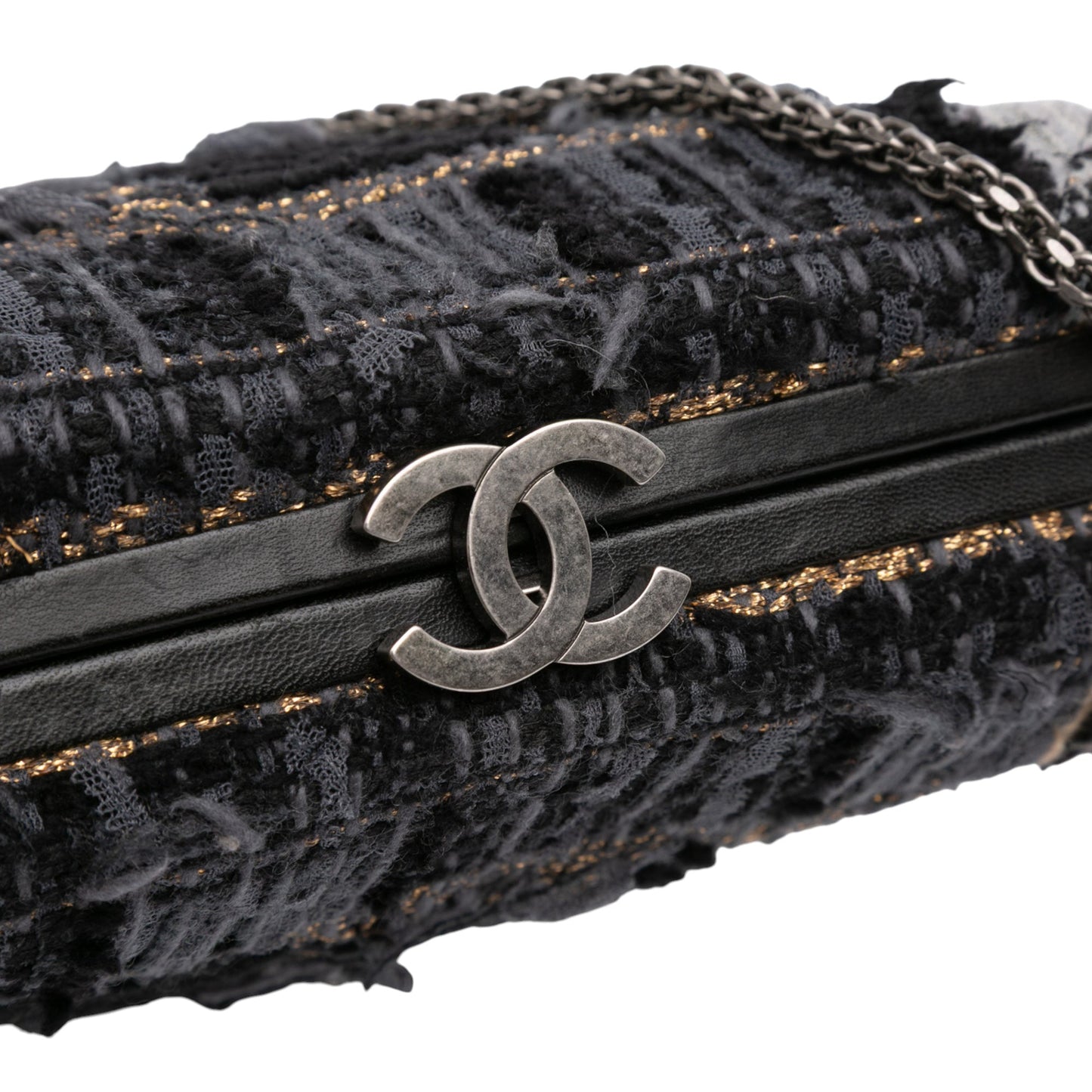 Black Chanel Multicolor Tweed Quadrato Box Crossbody Bag