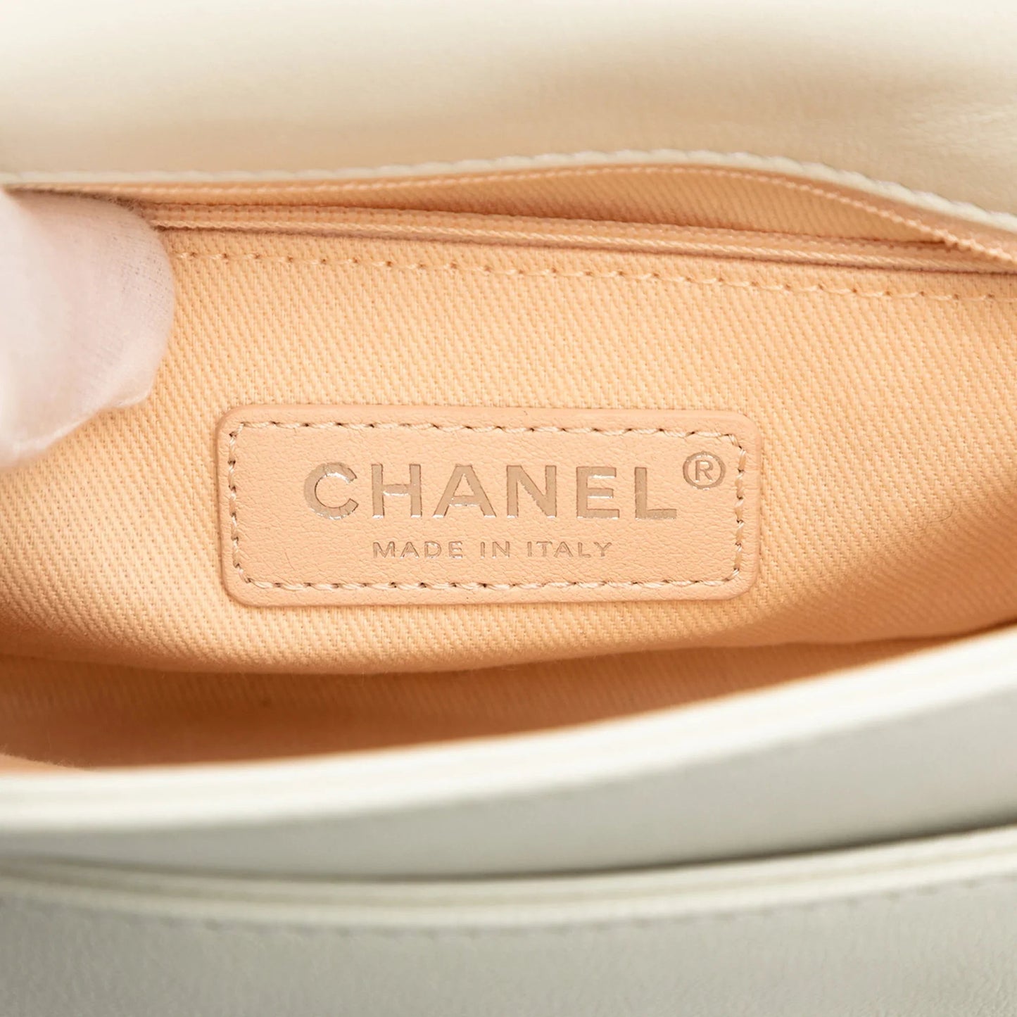 White Chanel Small Quilted Lambskin Studded Bubble Flap Crossbody Bag