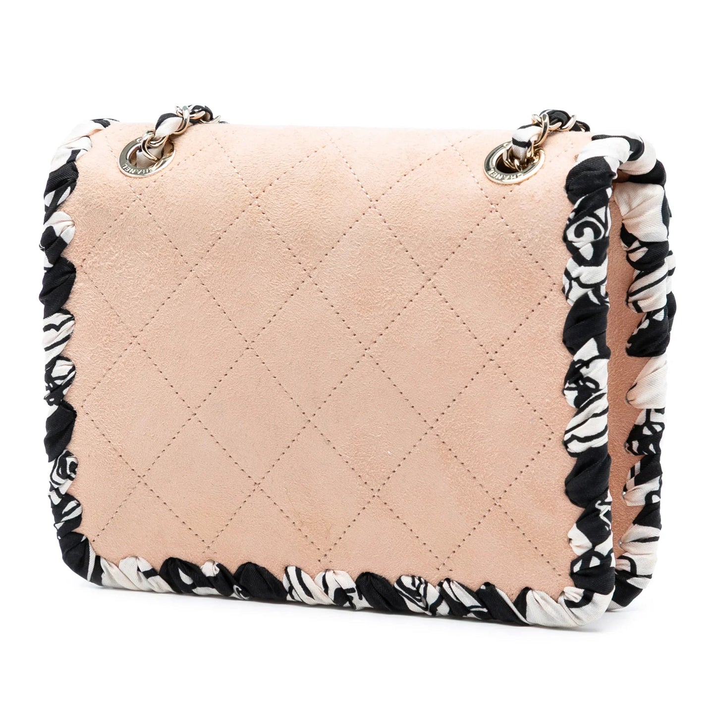Brown Chanel Mini Quilted Suede Braided My Own Frame Flap Crossbody Bag