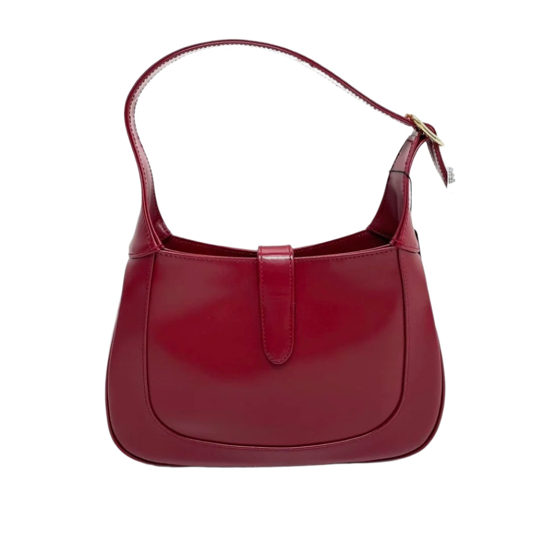 Gucci Jackie 1961 Red Burgundy Leather Bag Small Shoulder Bag
