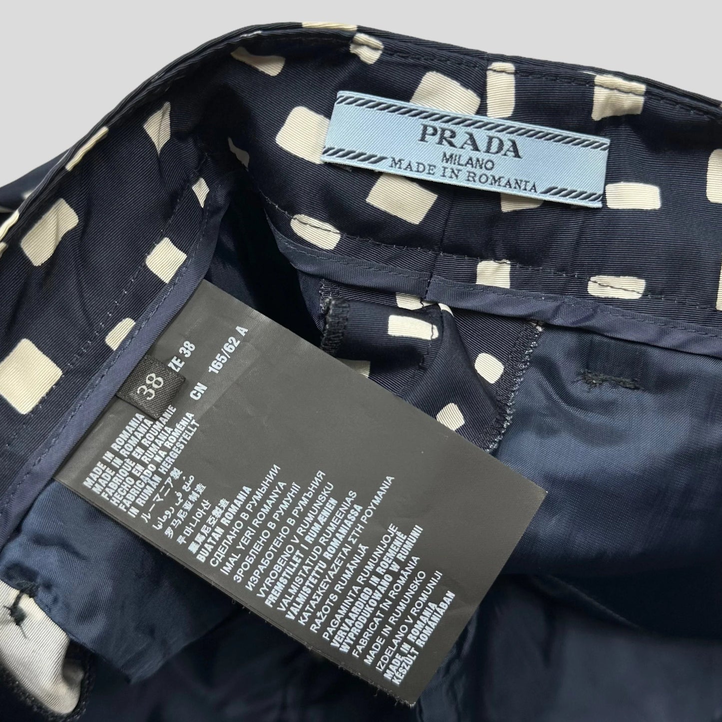Prada Milano 2013 Silk Geometric Tro rs - IT38 (UK8)