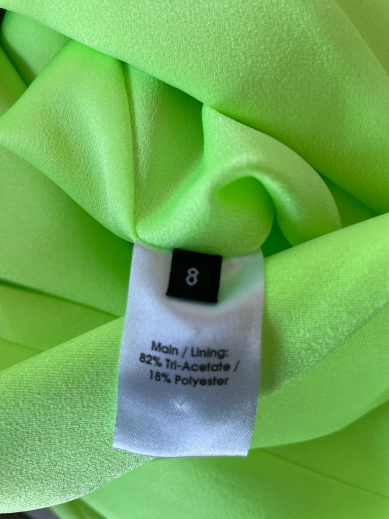 Alex Perry Neon Green Blazer and Tailored Wide Leg Tro rs Set Size UK 8