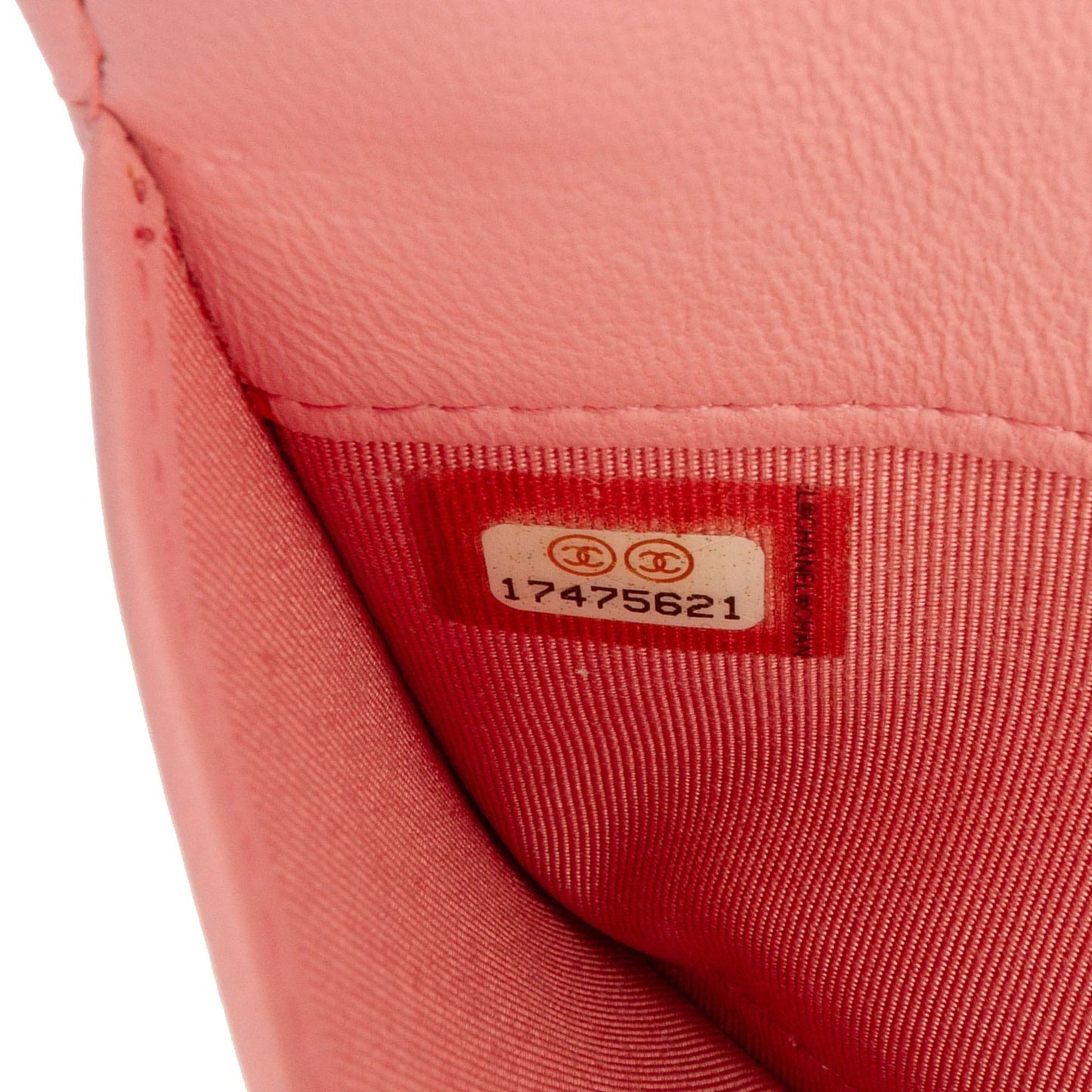 Pink Chanel CC Quilted Lambskin Bifold Long Wallet