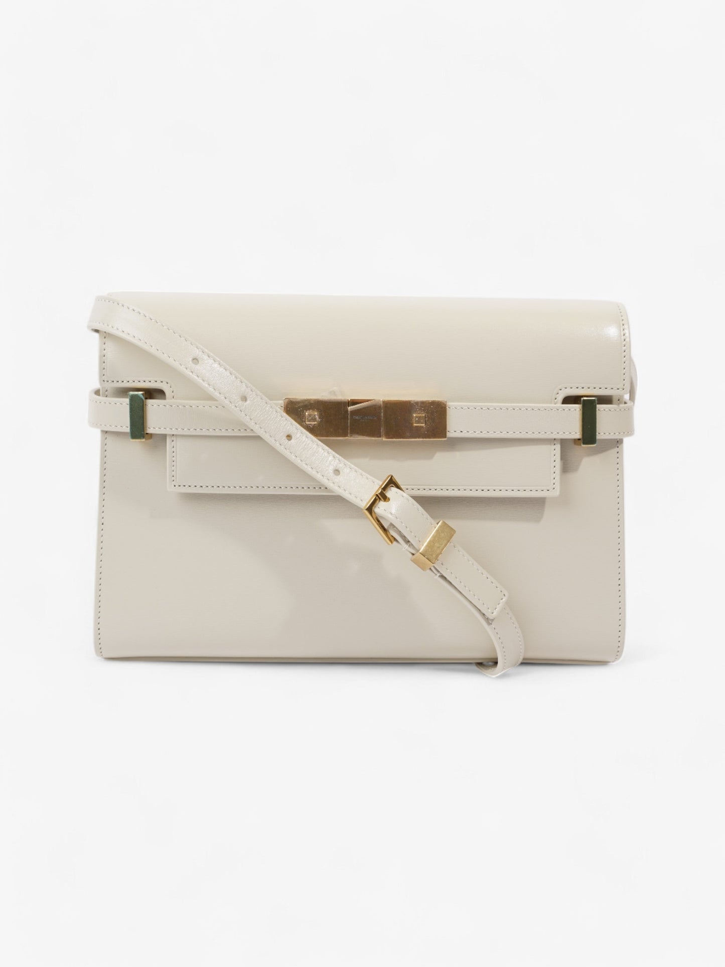 Saint Laurent Manhattan Blanc   Calfskin Leather Small