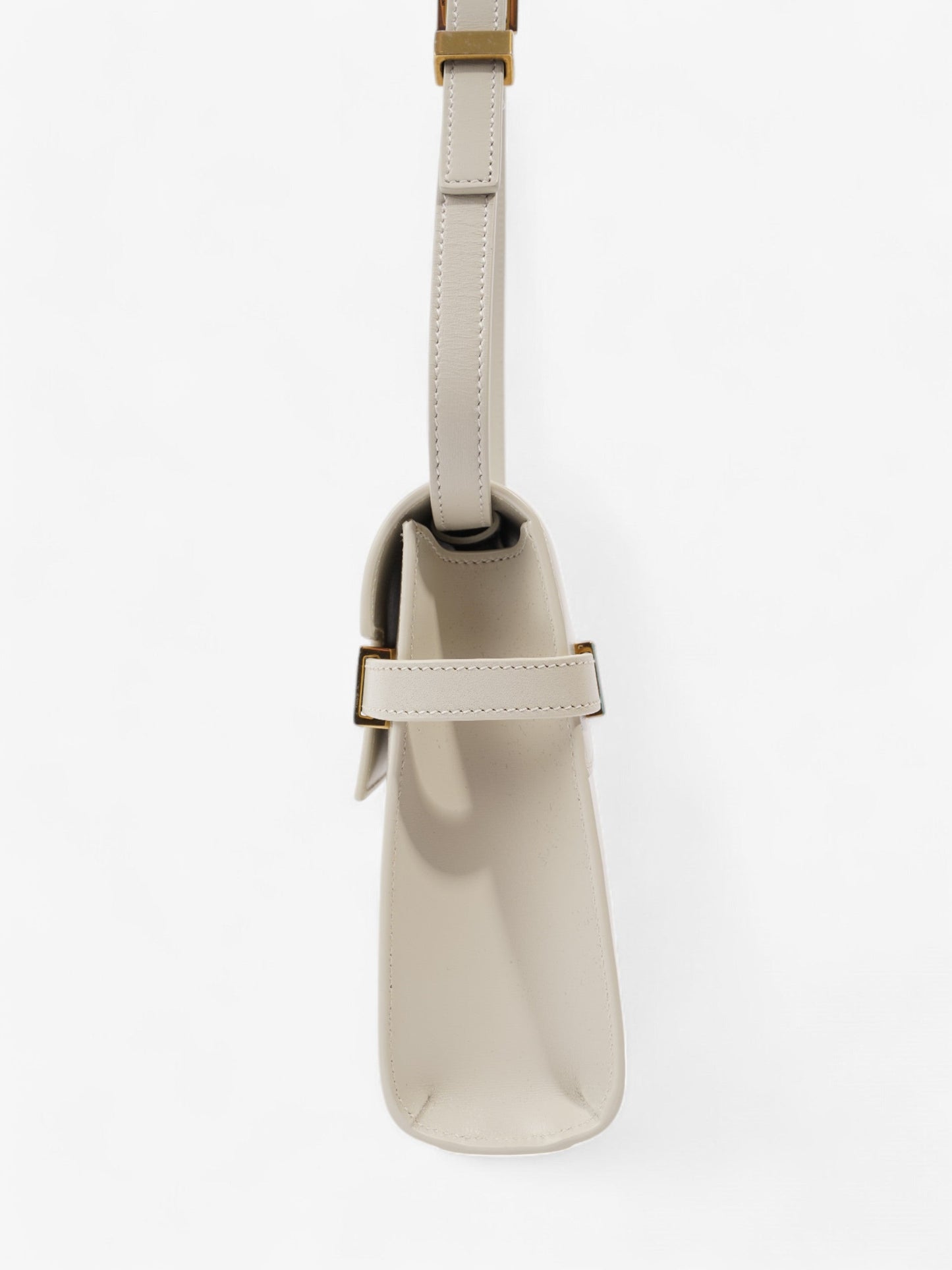 Saint Laurent Manhattan Blanc   Calfskin Leather Small