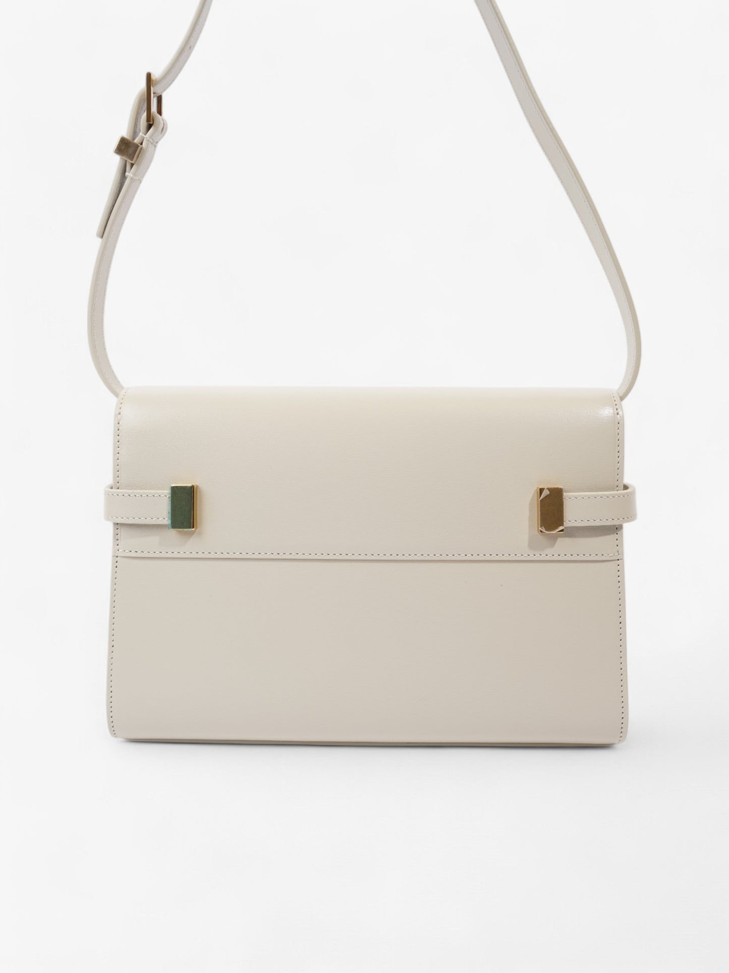 Saint Laurent Manhattan Blanc   Calfskin Leather Small