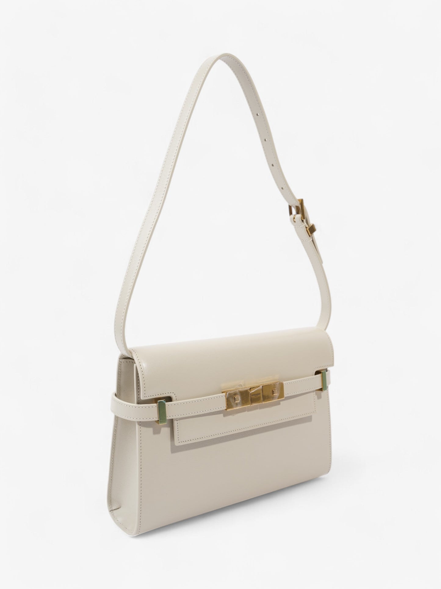 Saint Laurent Manhattan Blanc   Calfskin Leather Small