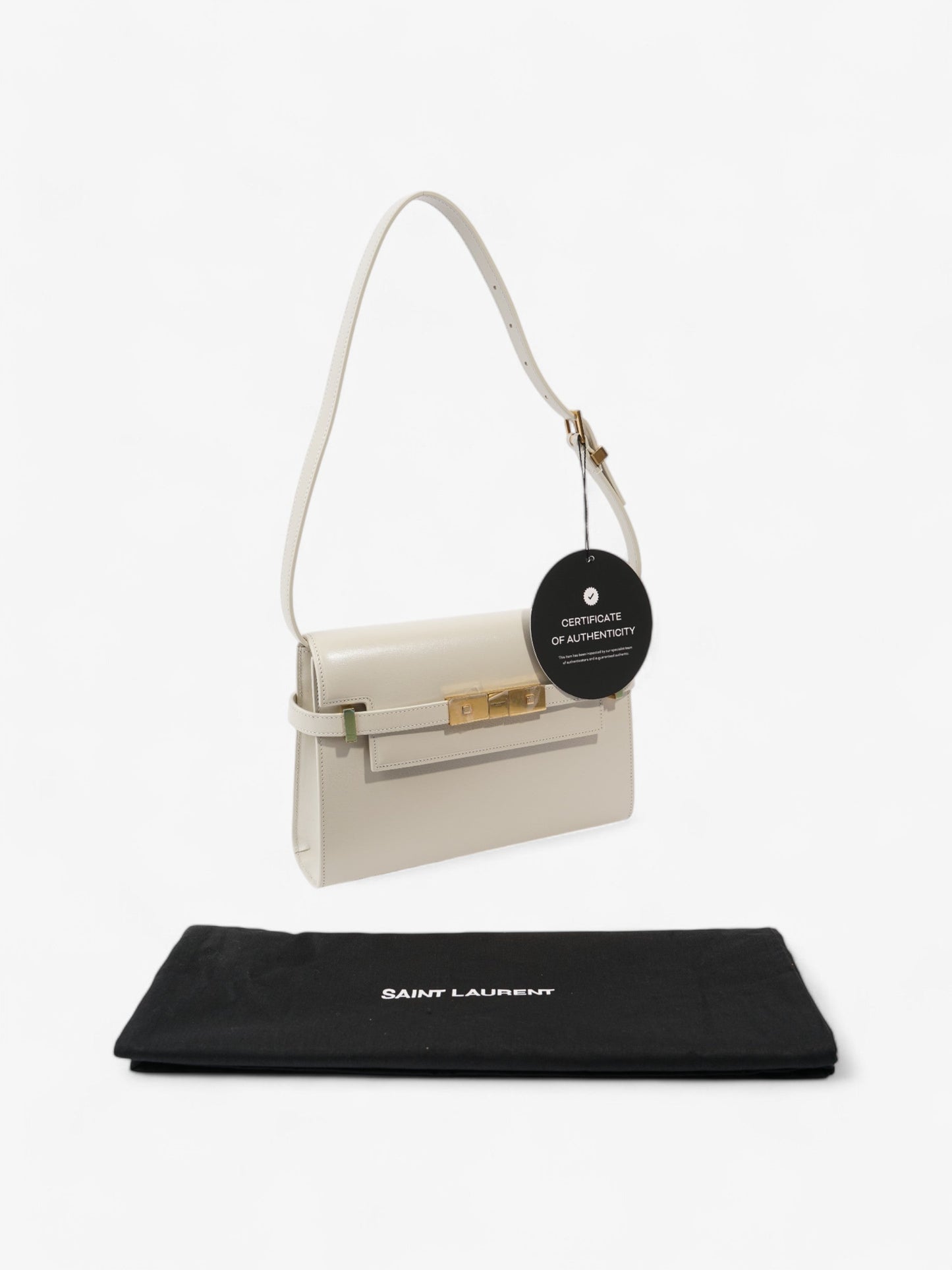 Saint Laurent Manhattan Blanc   Calfskin Leather Small