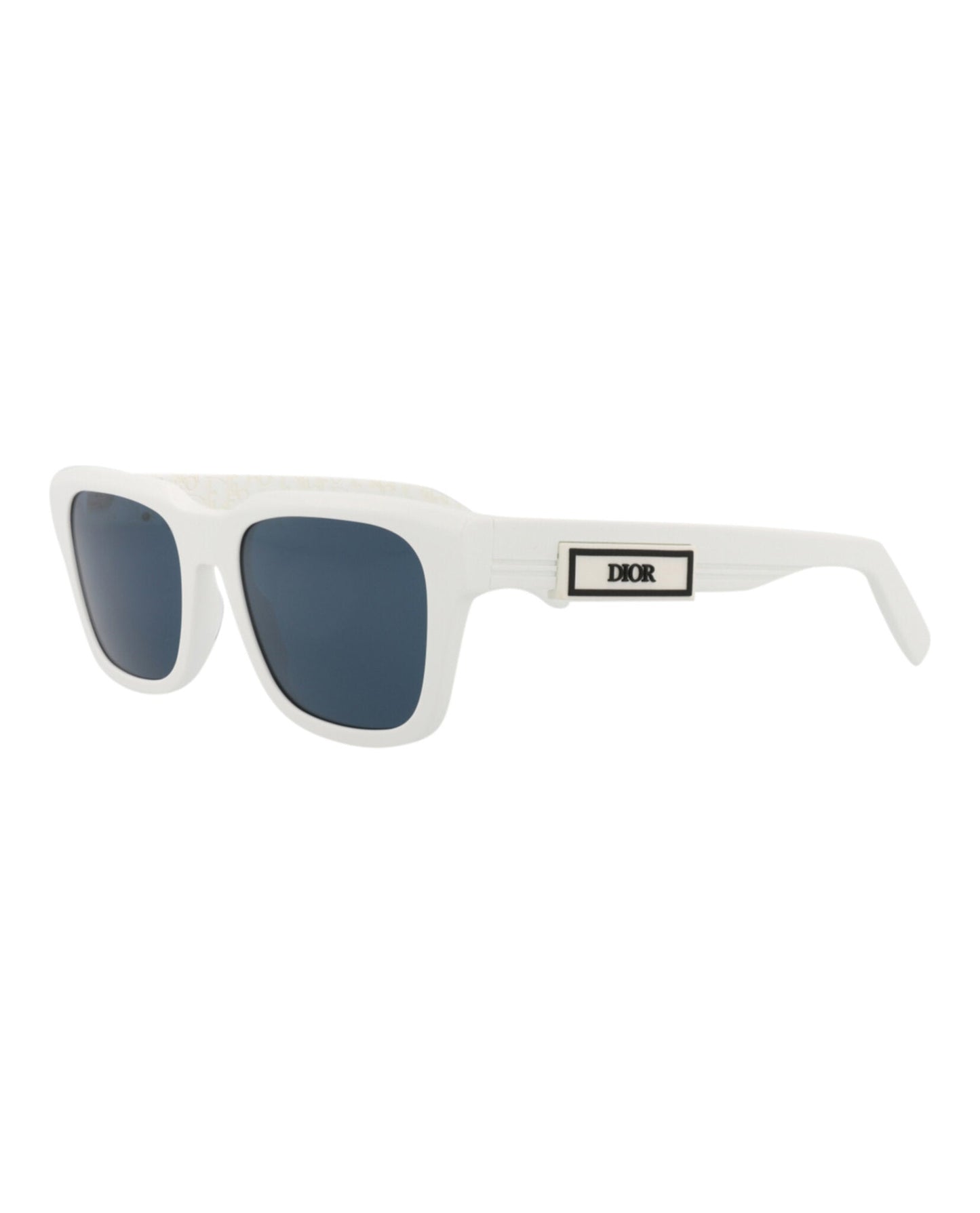Dior Mens Square/Rectangle White White Blue Fashion Designer Eyewear