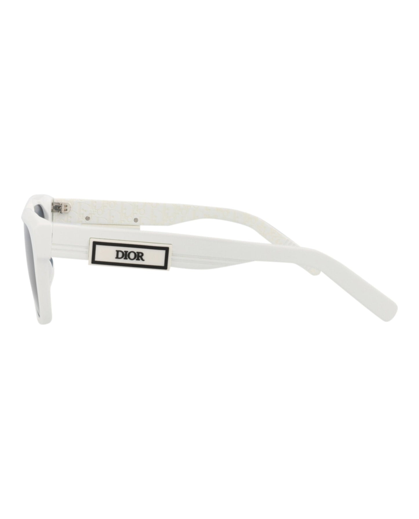 Dior Mens Square/Rectangle White White Blue Fashion Designer Eyewear