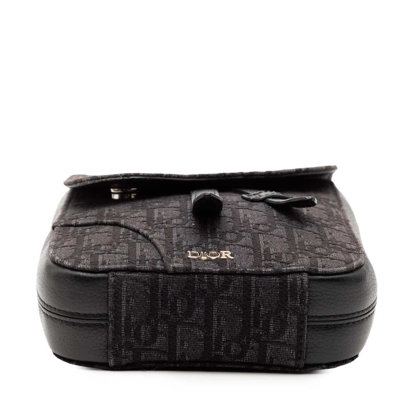 Brown Dior Oblique Canvas Saddle Pouch Crossbody