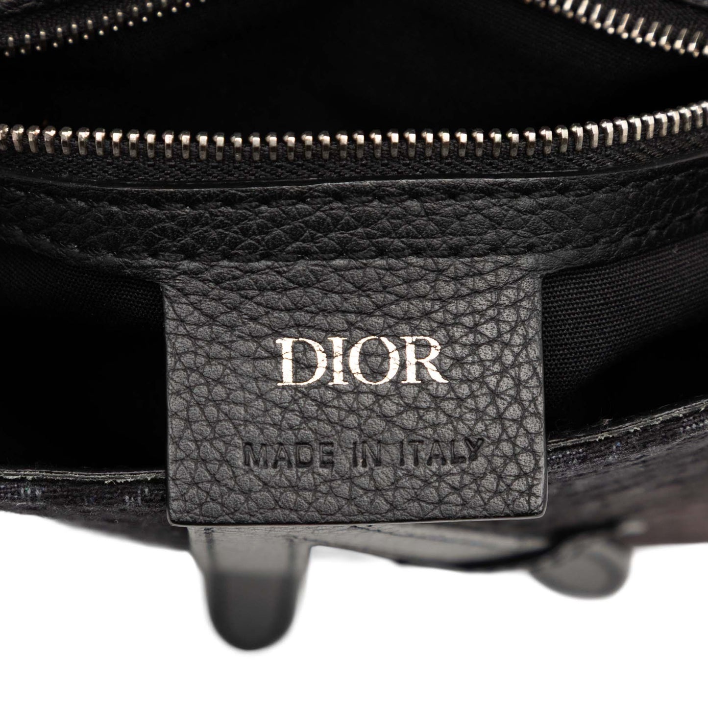 Brown Dior Oblique Canvas Saddle Pouch Crossbody