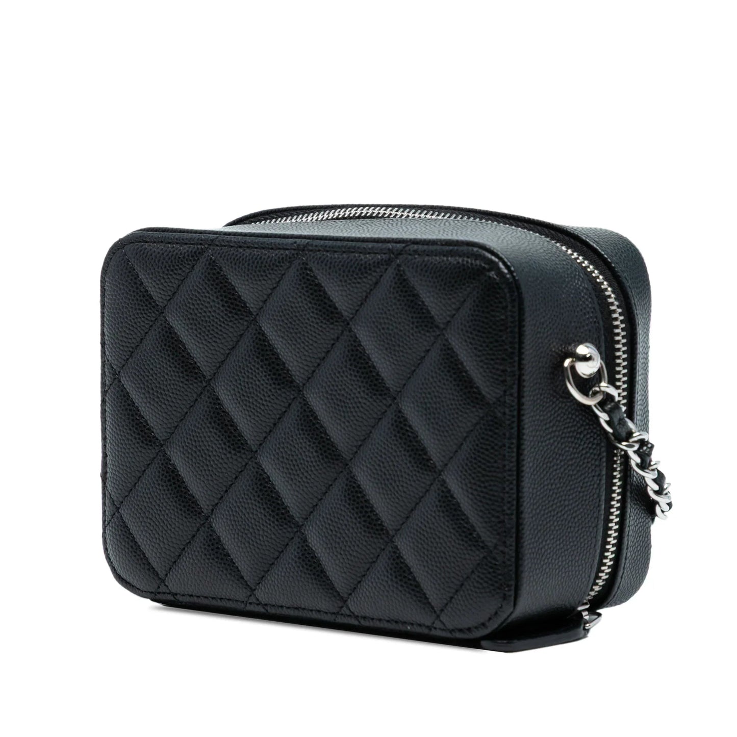 Black Chanel CC Quilted Caviar Camera Bag