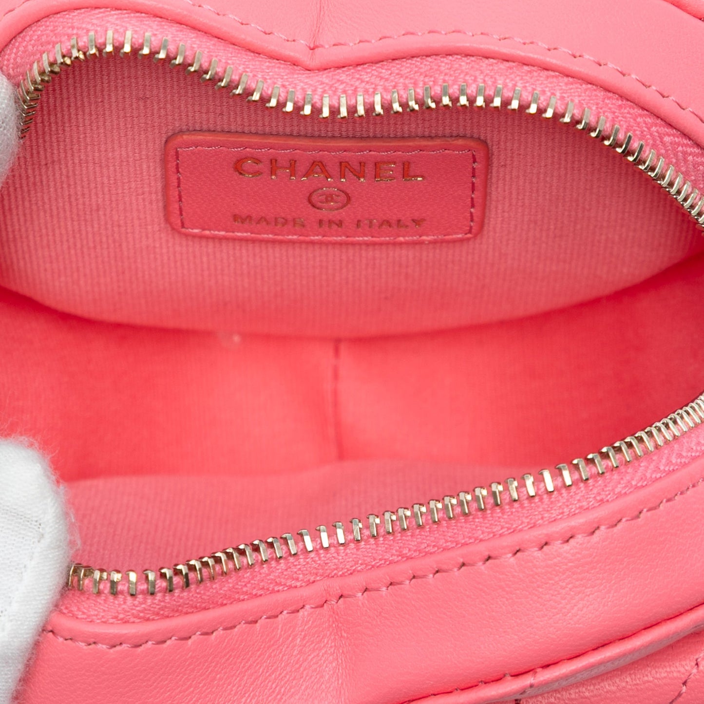Pink Chanel Mini Lambskin CC in Love Heart Crossbody
