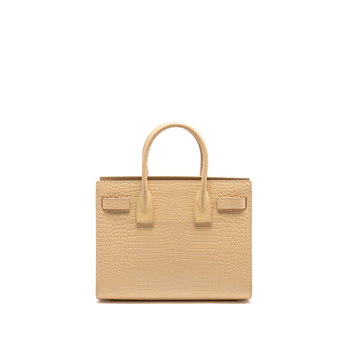 Saint Laurent Sac de Jour tote Crocodile-Embossed calfskin beige