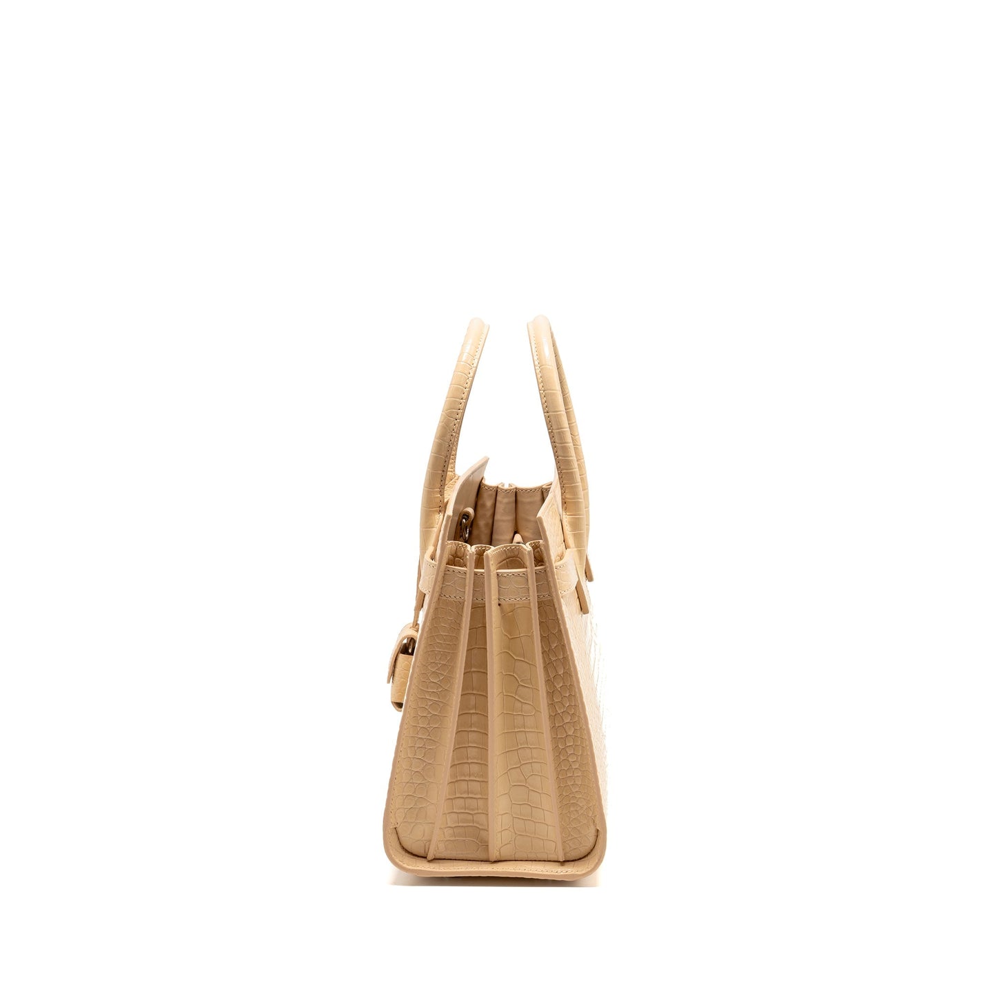 Saint Laurent Sac de Jour tote Crocodile-Embossed calfskin beige