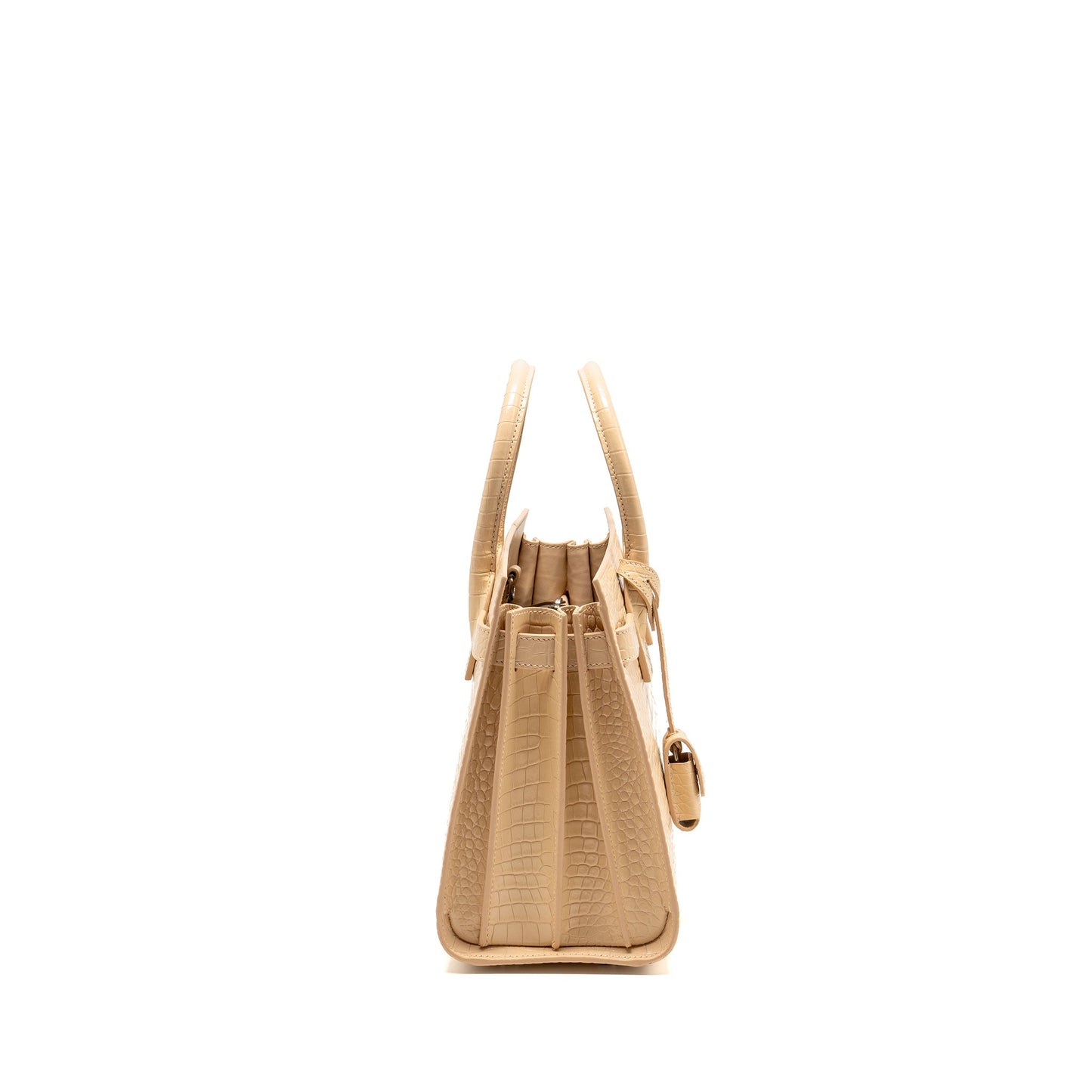 Saint Laurent Sac de Jour tote Crocodile-Embossed calfskin beige