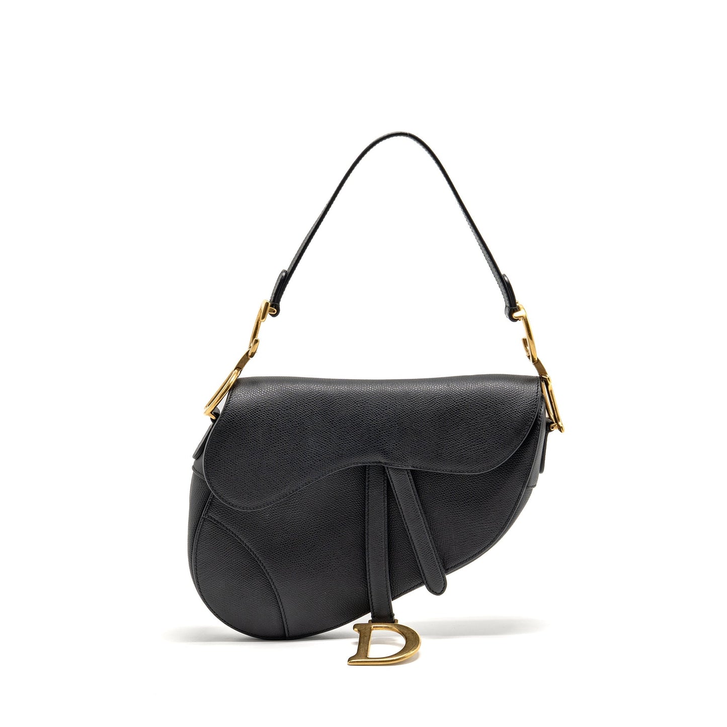 Dior Medium Saddle Bag Calfskin Black GHW