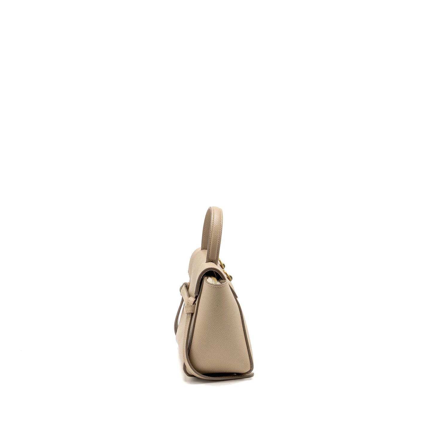 Celine Pico Belt Purse Grained Calfskin Beige