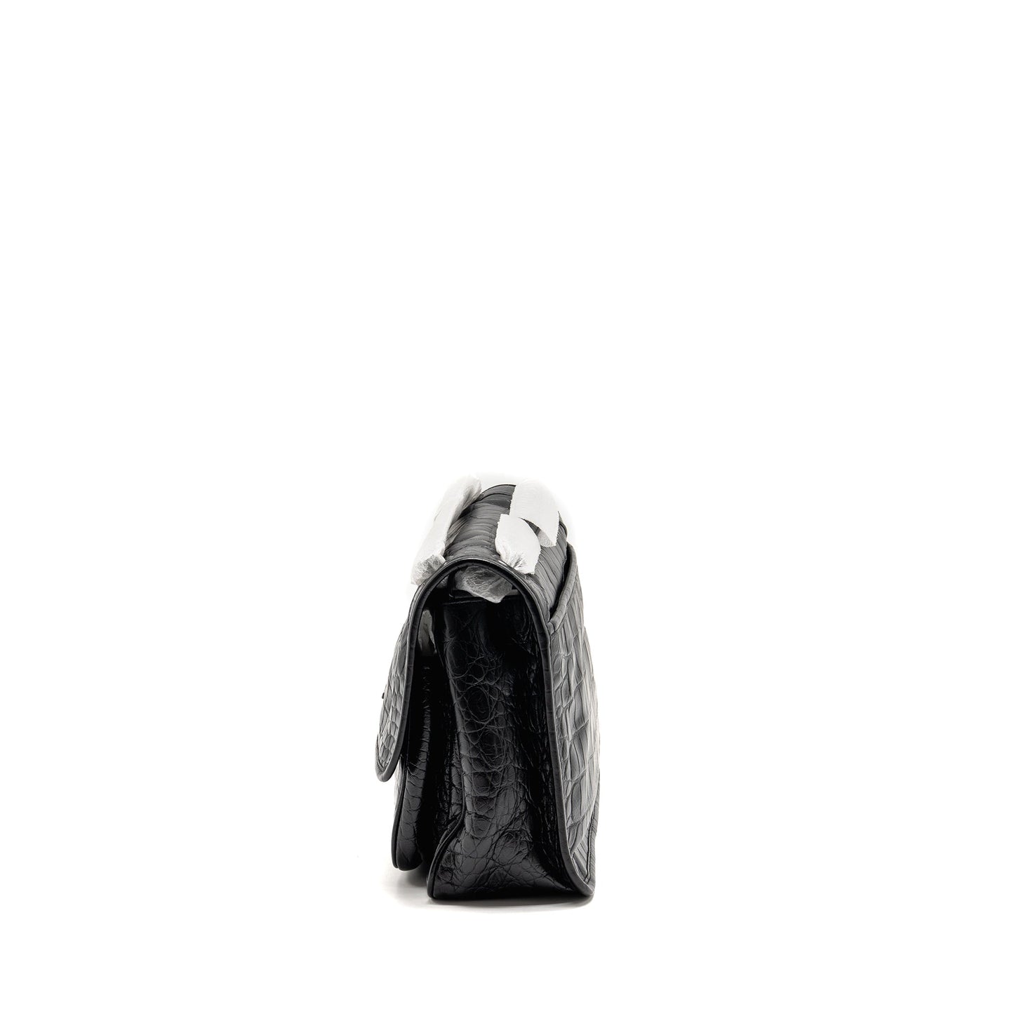 Saint Laurent / Medium Niki Purse Crocodile-Embossed Black Calfskin Black Hardware