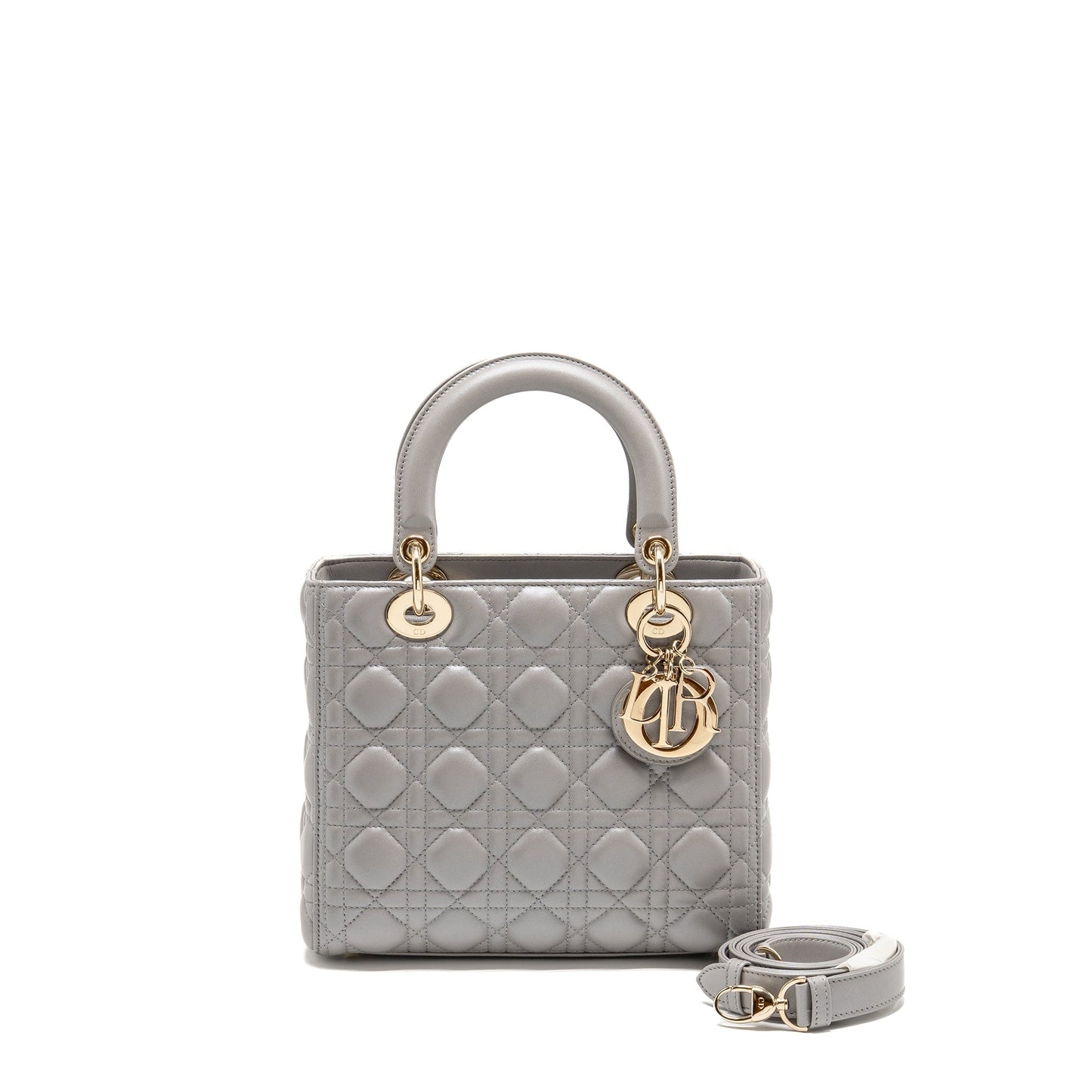 Dior Medium Lady Dior Lambskin Grey