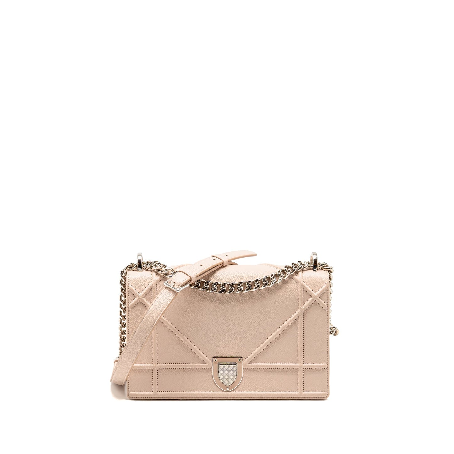 Dior Medium Diorama Grained Calfskin Light Pink